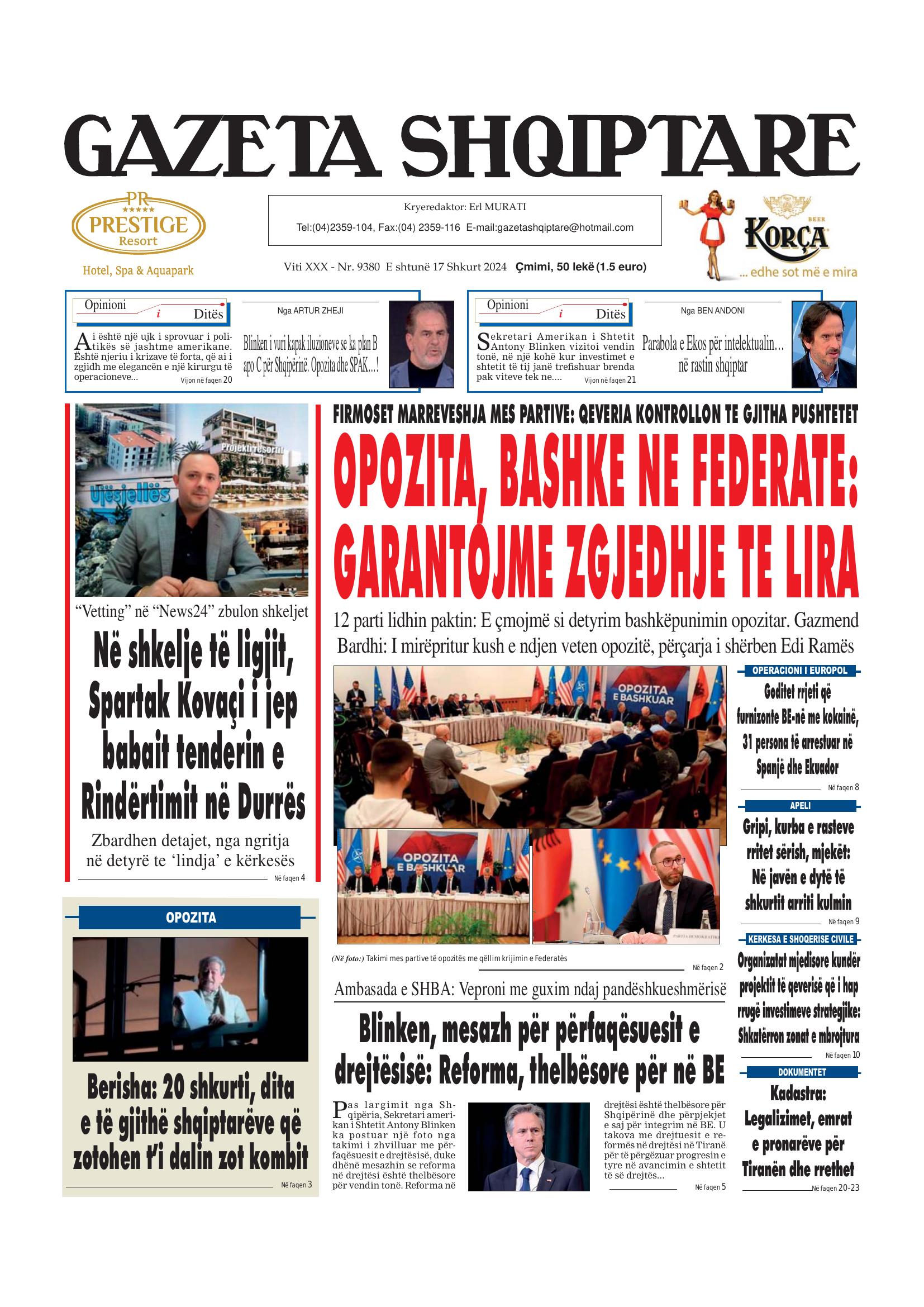 Gazeta Shqiptare 2024-02-17