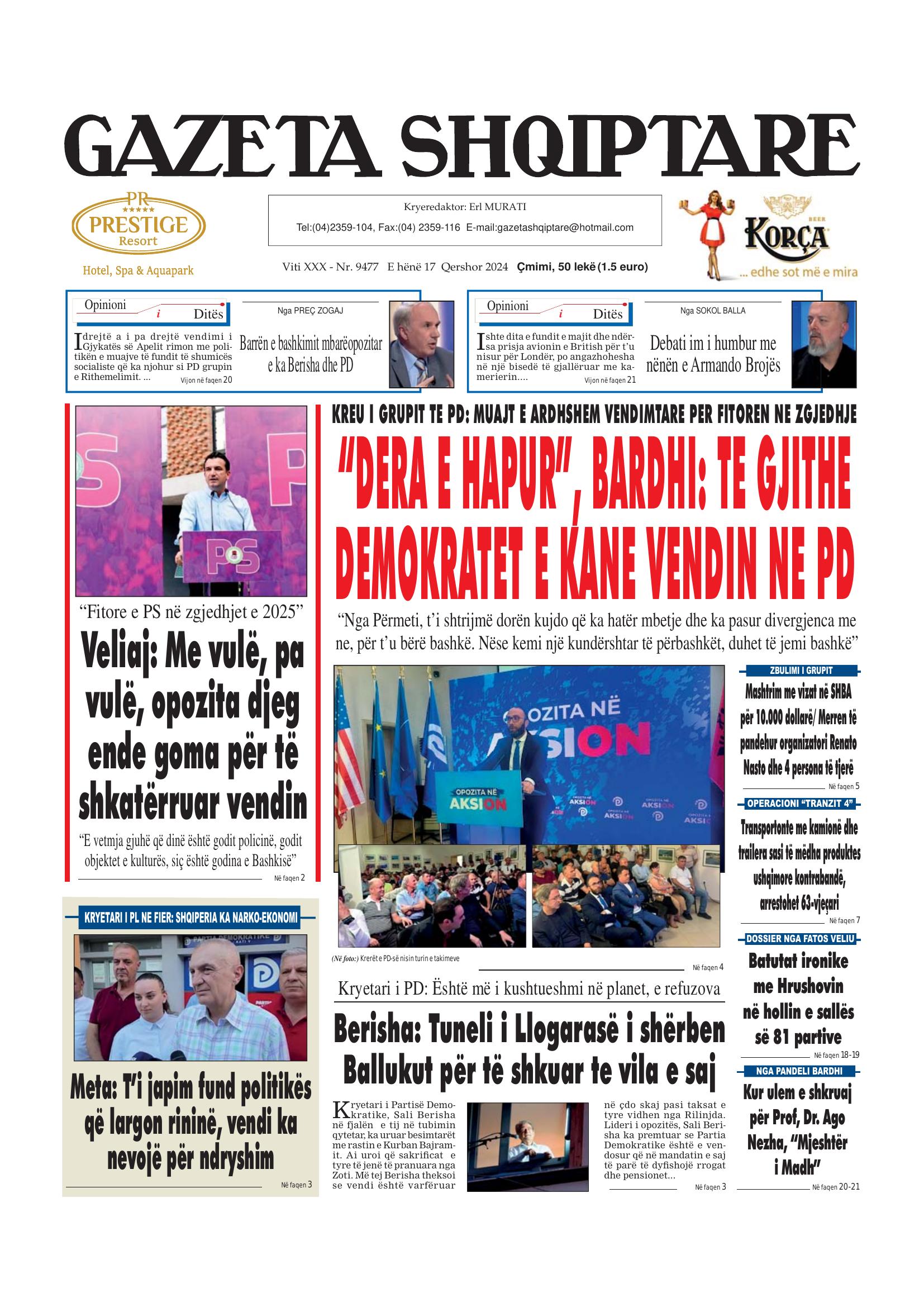 Gazeta Shqiptare 2024-06-17