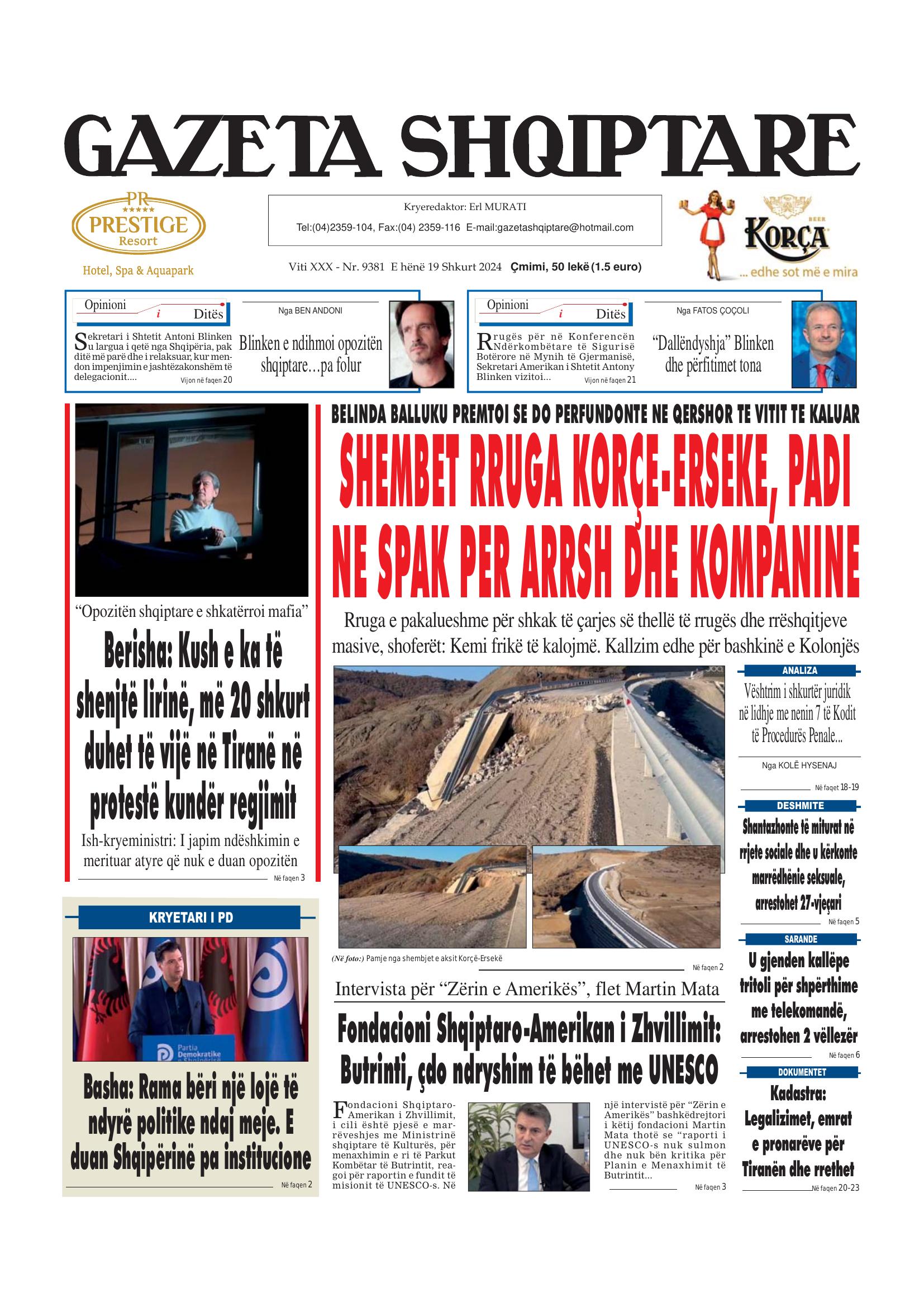 Gazeta Shqiptare 2024-02-19