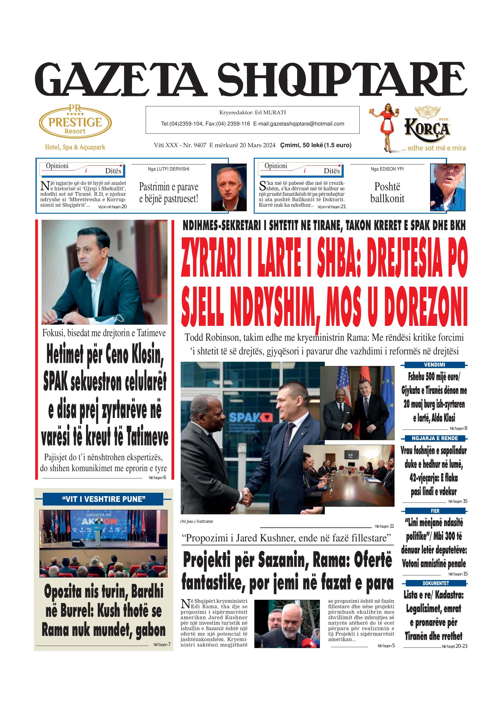Gazeta Shqiptare 2024-03-20