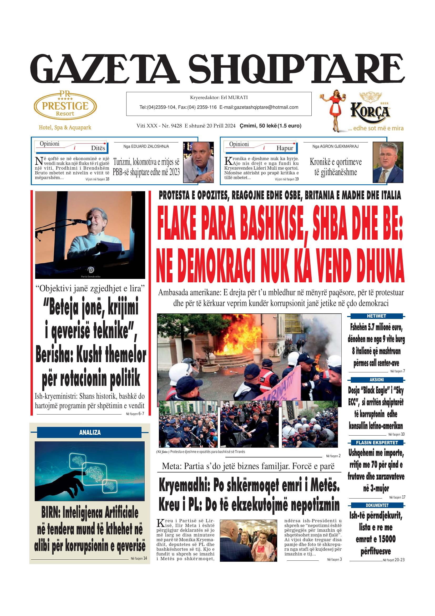 Gazeta Shqiptare 2024-04-20