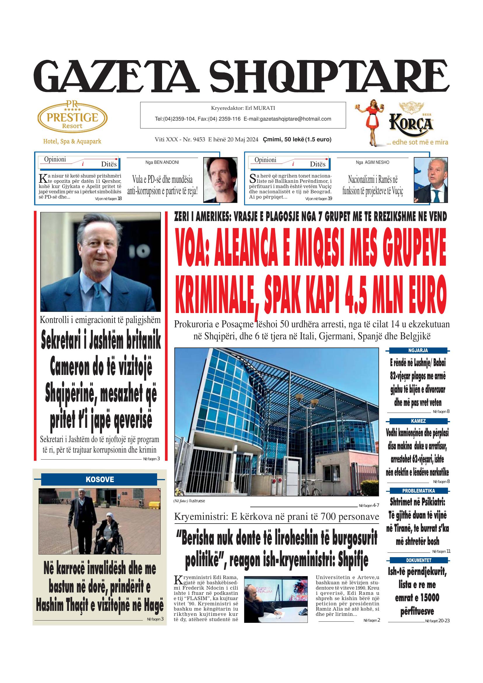 Gazeta Shqiptare 2024-05-20