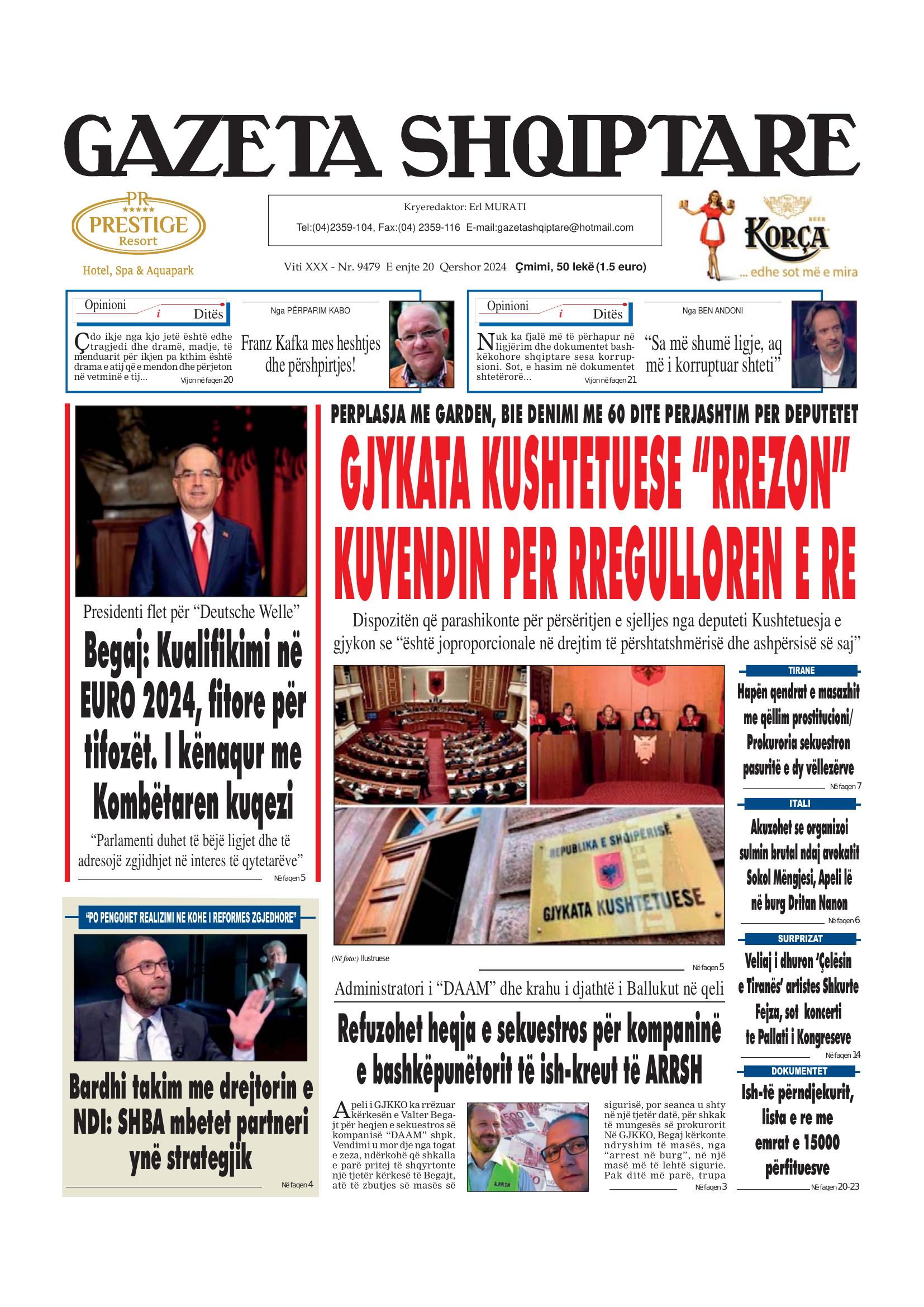 Gazeta Shqiptare 2024-06-20