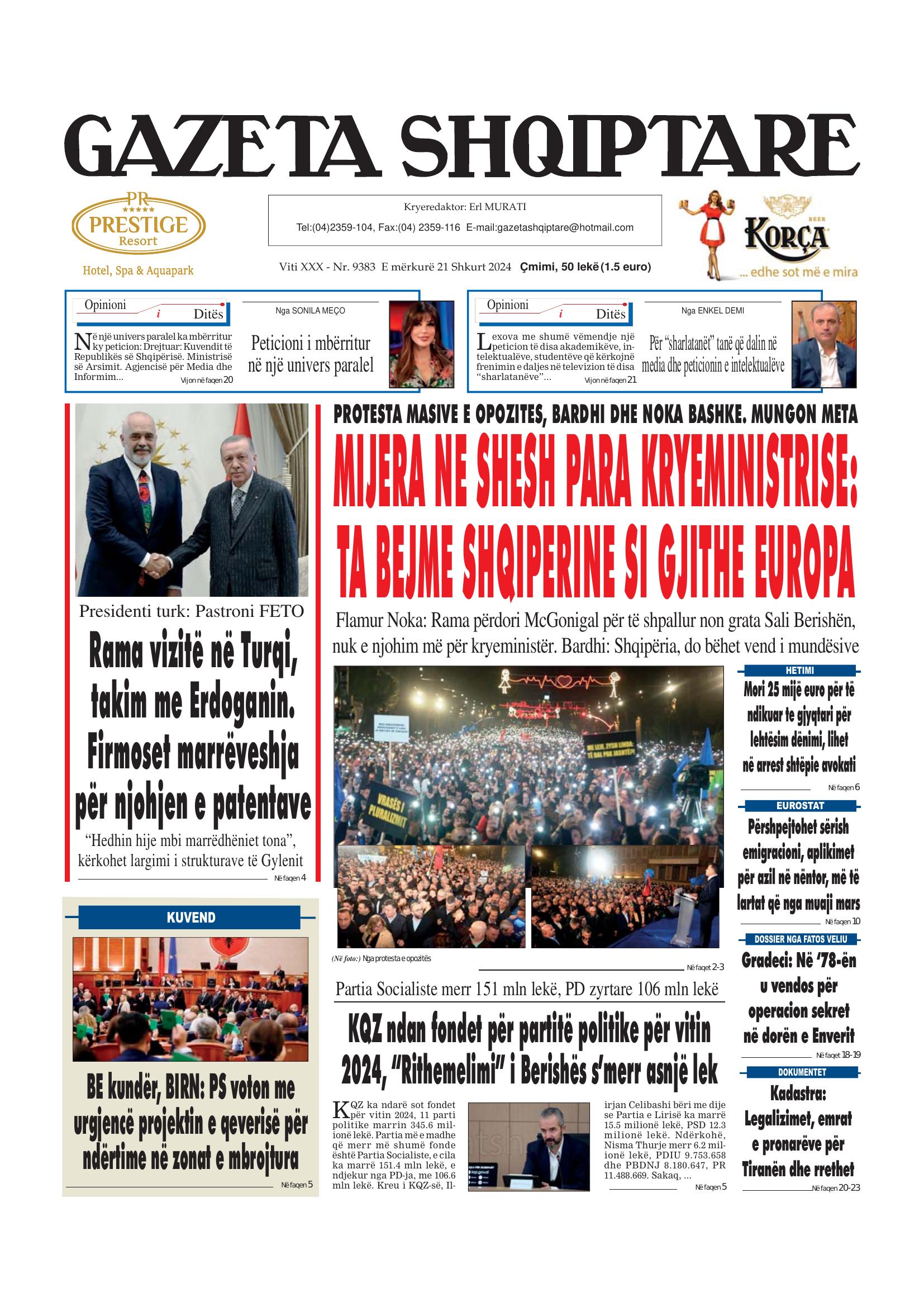 Gazeta Shqiptare 2024-02-21