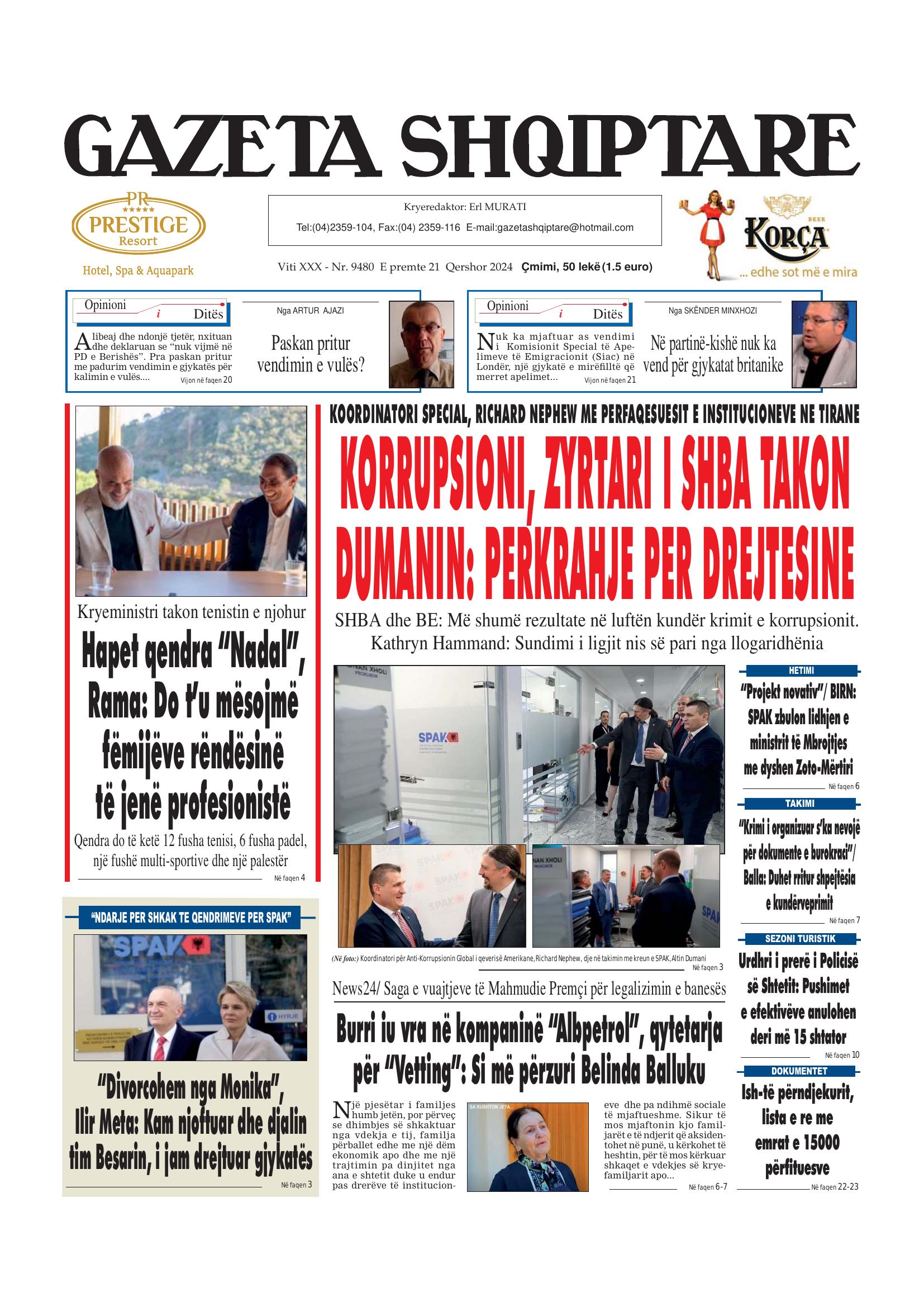 Gazeta Shqiptare 2024-06-21