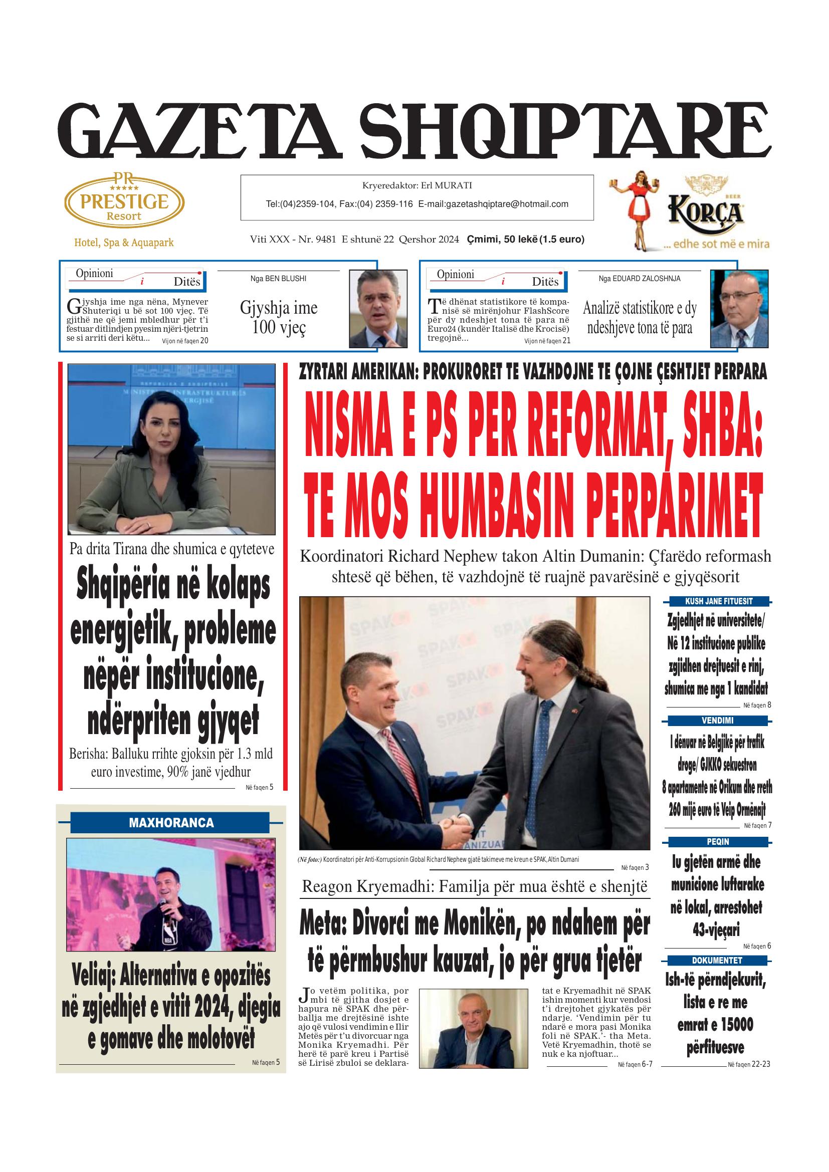 Gazeta Shqiptare 2024-06-22
