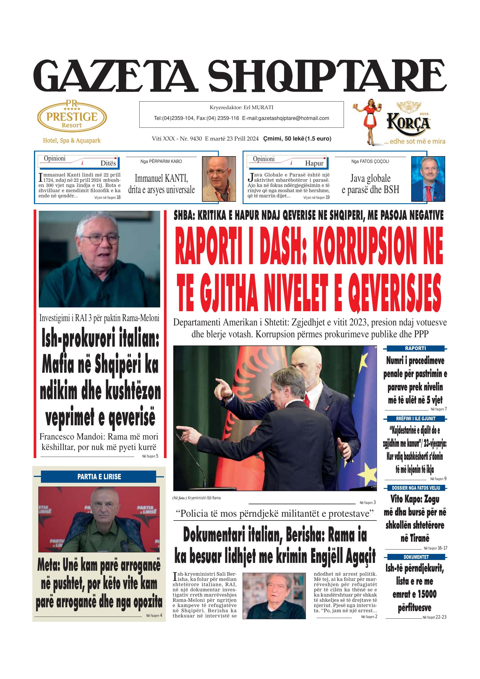 Gazeta Shqiptare 2024-04-23