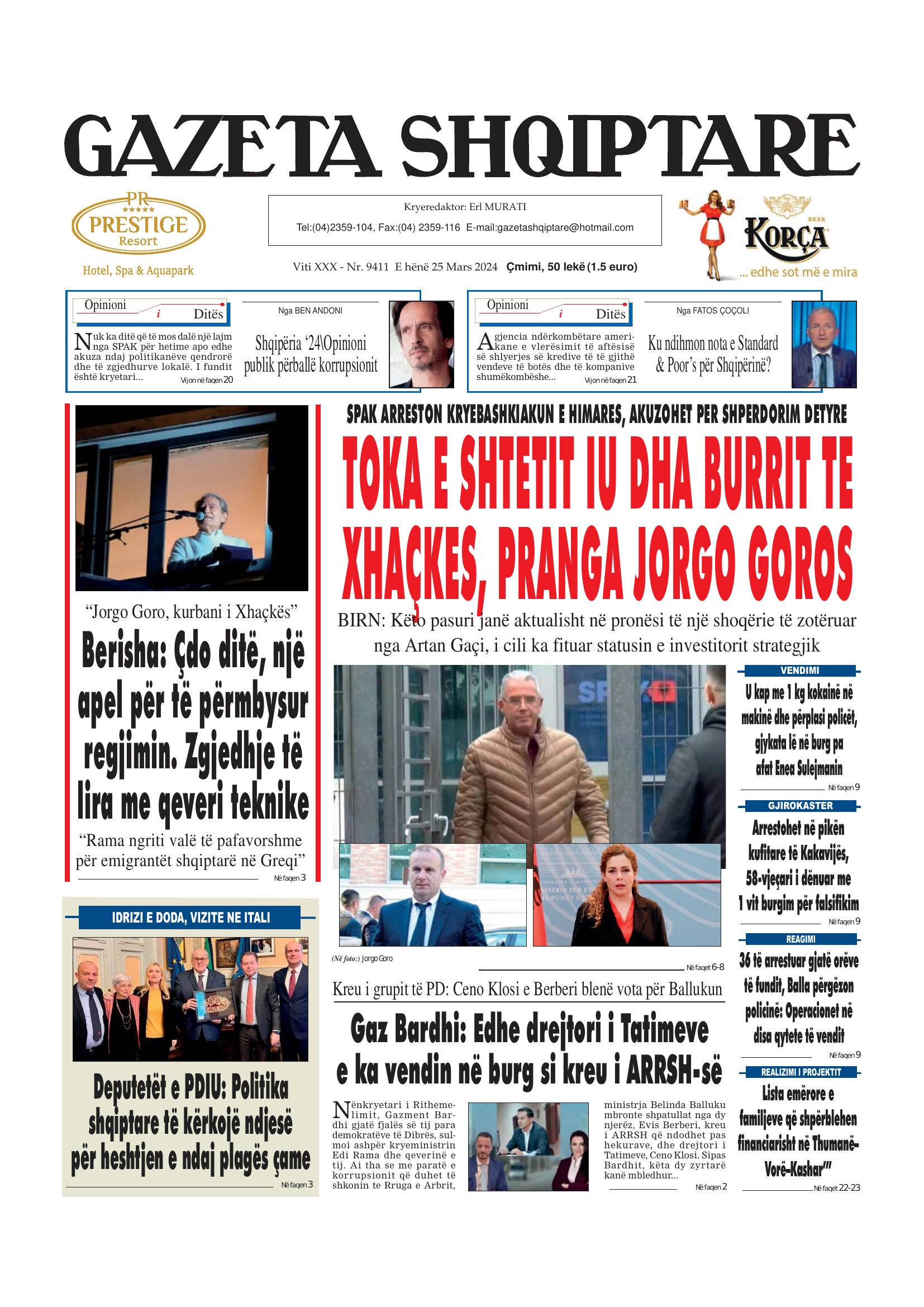 Gazeta Shqiptare 2024-03-25