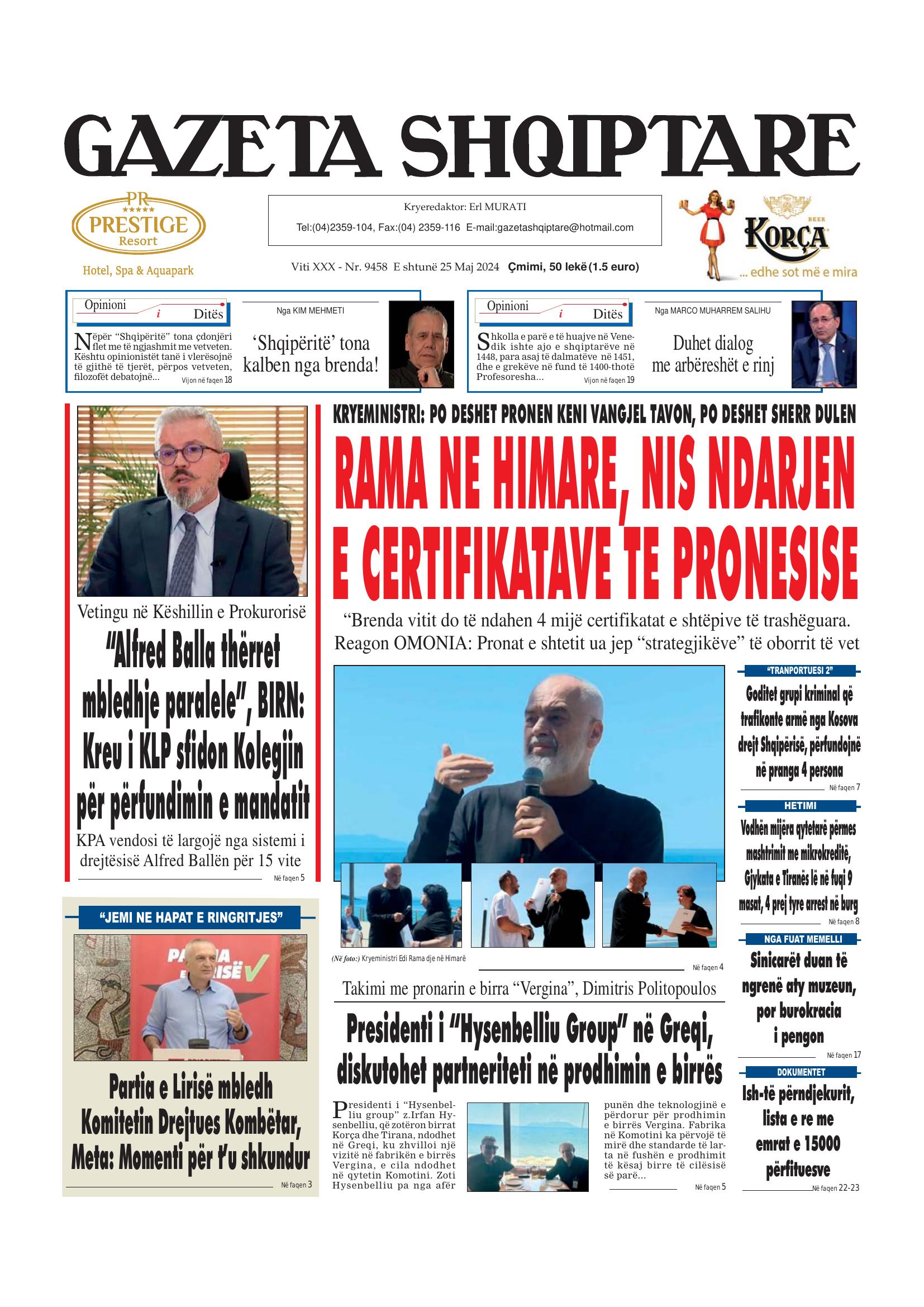 Gazeta Shqiptare 2024-05-25