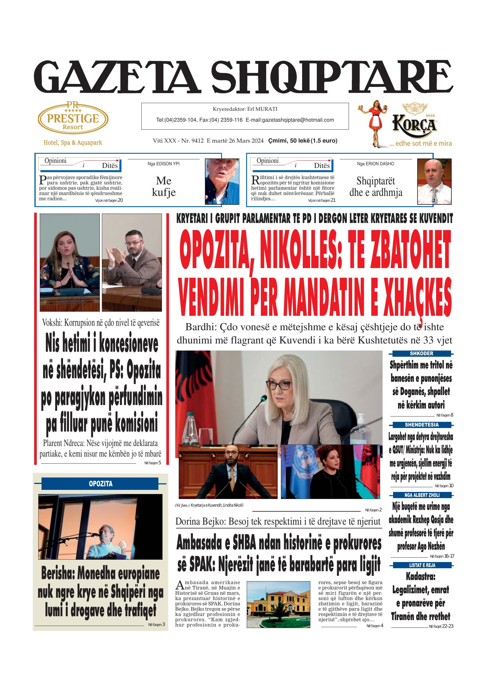 Gazeta Shqiptare 2024-03-26