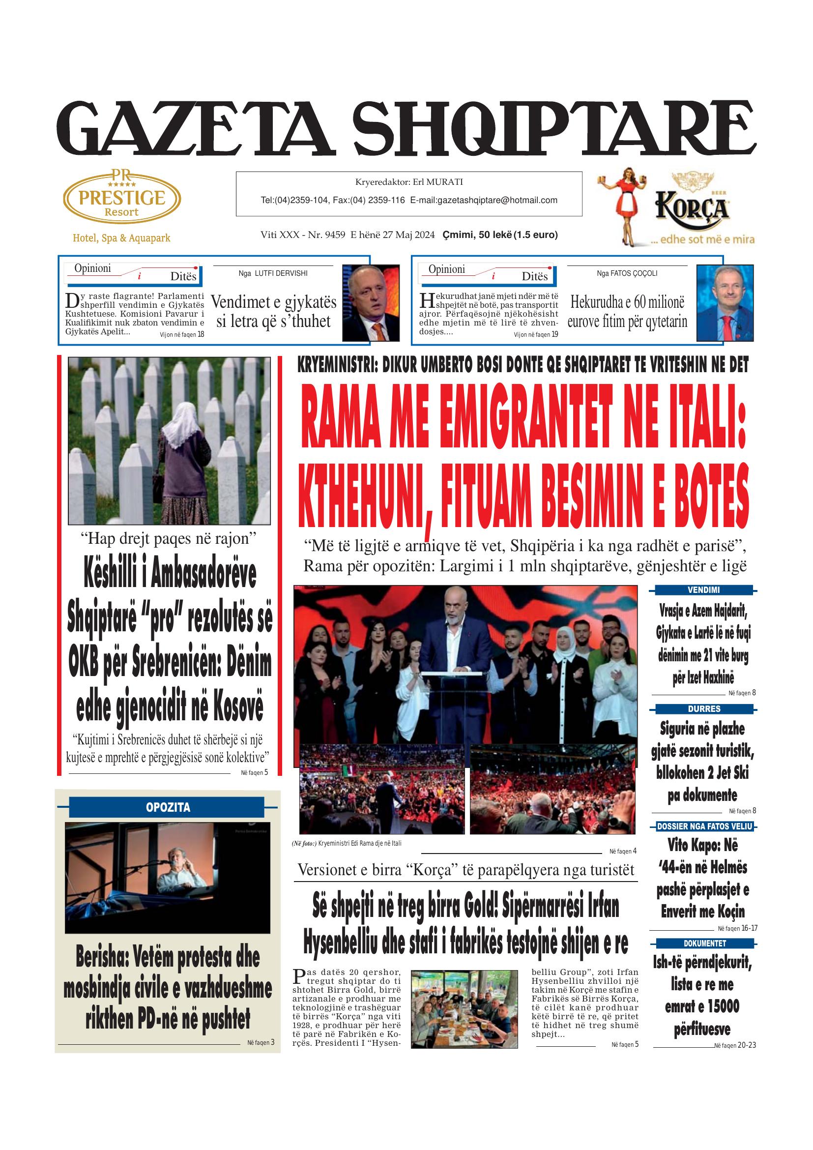 Gazeta Shqiptare 2024-05-27