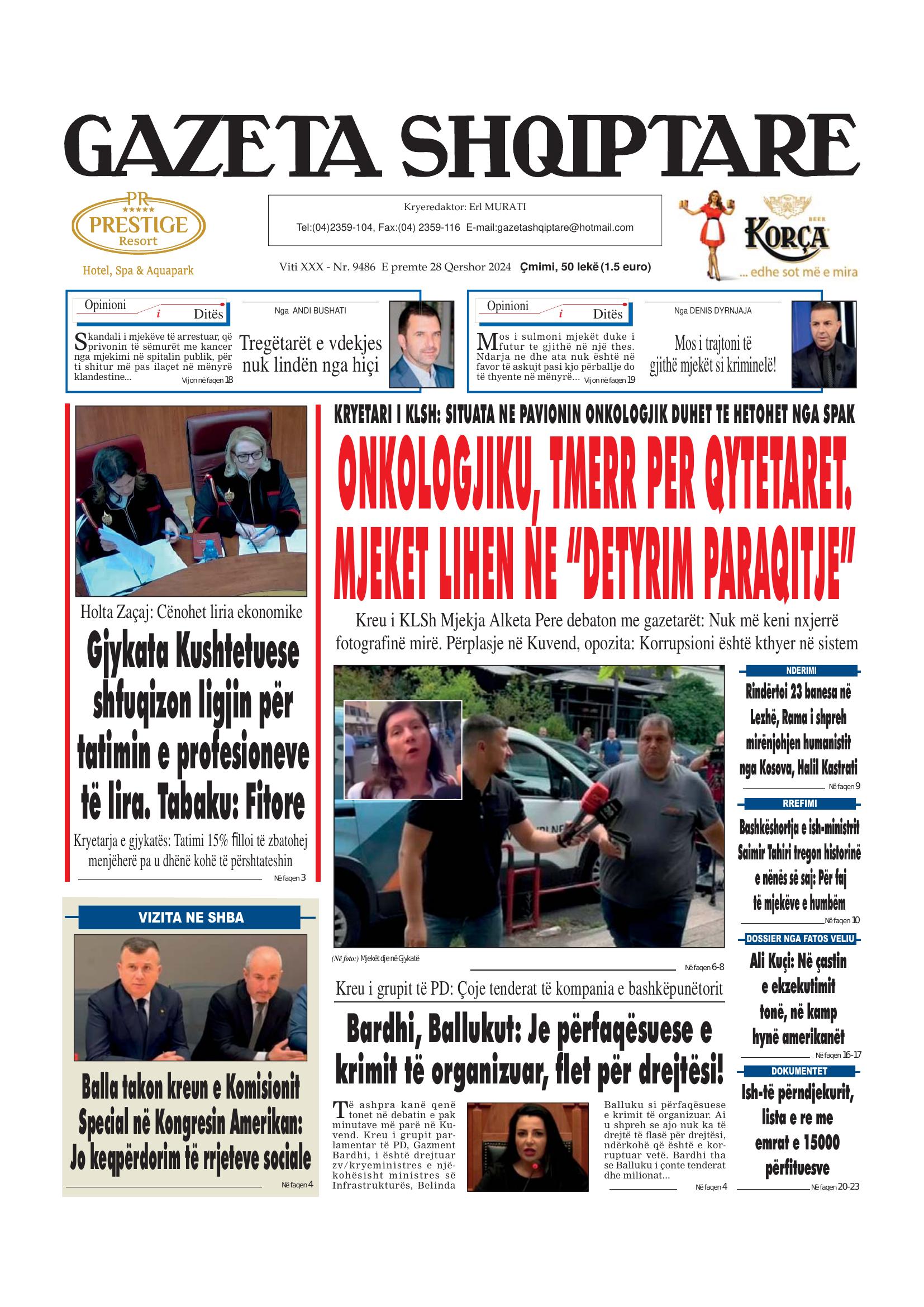 Gazeta Shqiptare 2024-06-28
