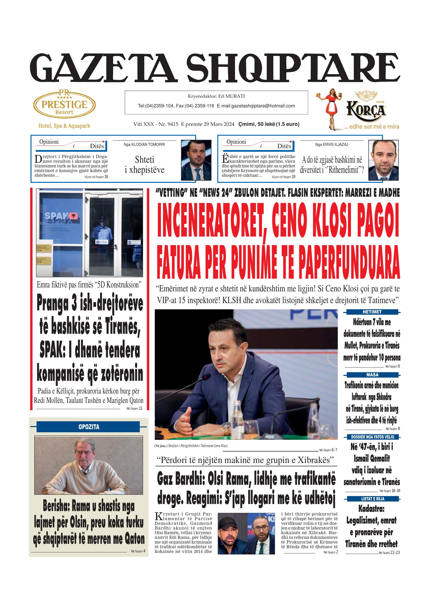Gazeta Shqiptare 2024-03-29