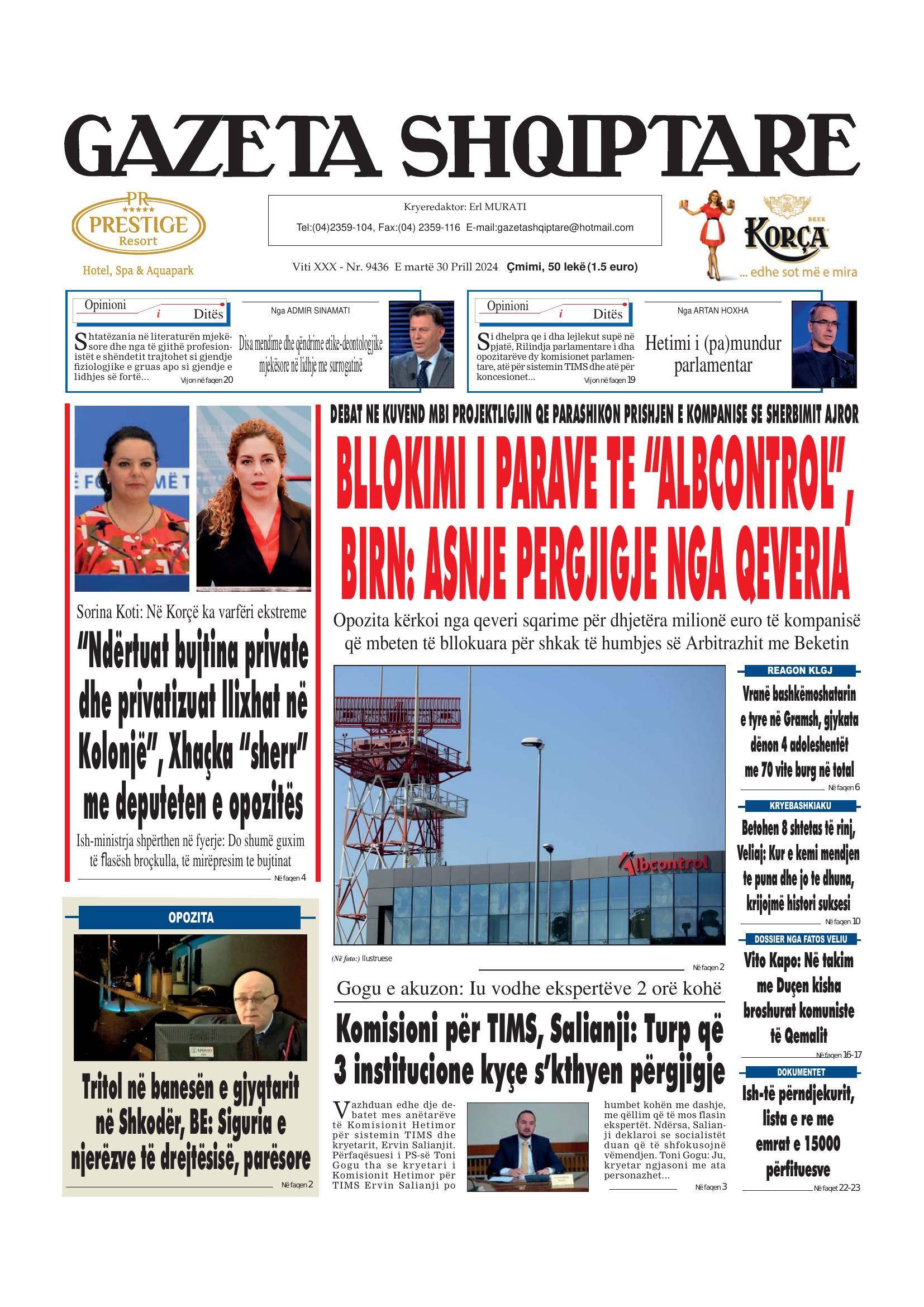 Gazeta Shqiptare 2024-04-30