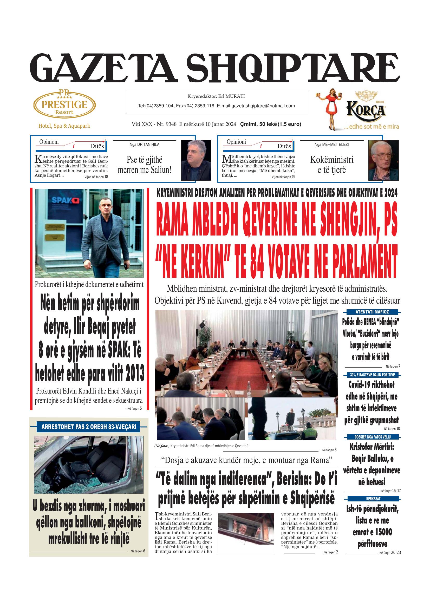 Gazeta Shqiptare 2024-01-10