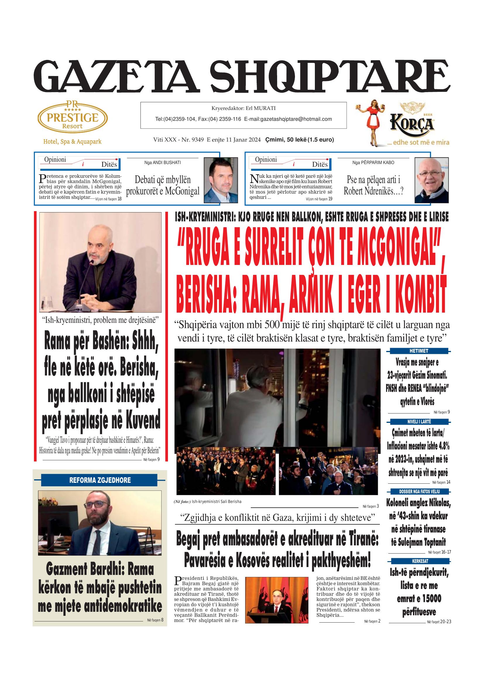 Gazeta Shqiptare 2024-01-11