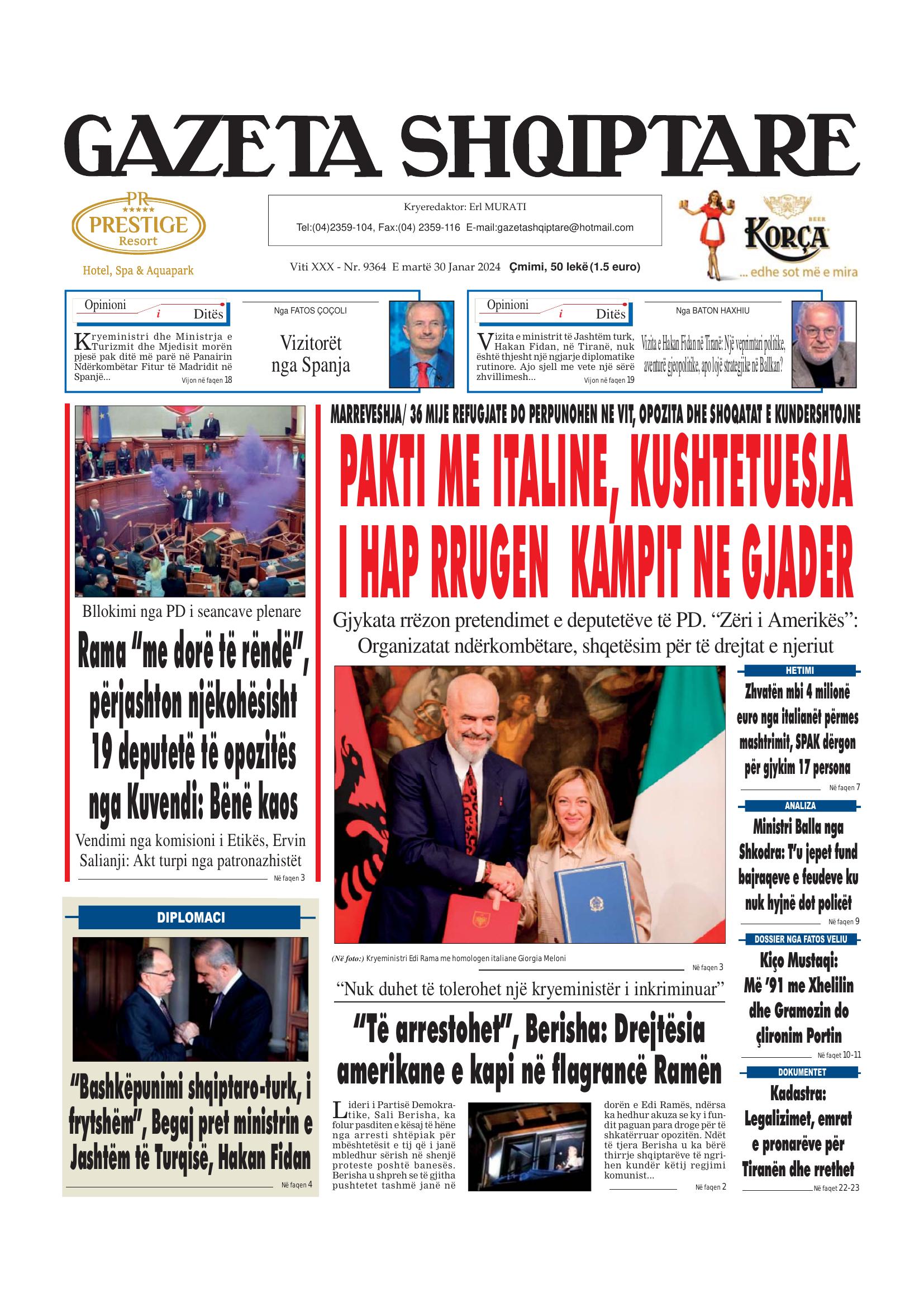 Gazeta Shqiptare 2024-01-30