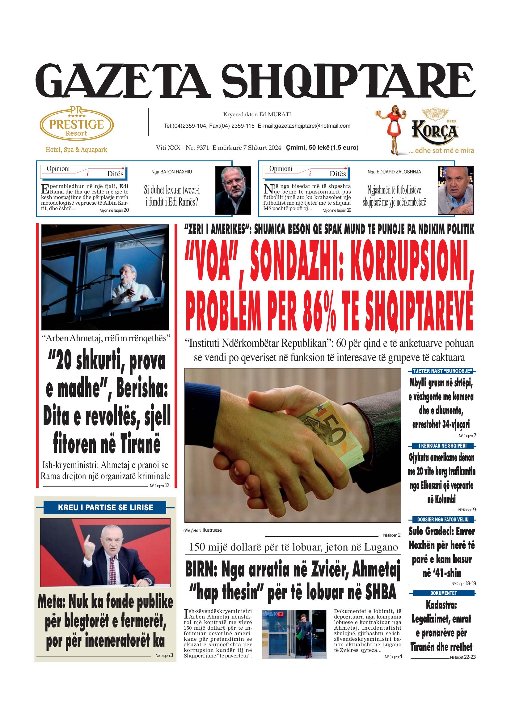 Gazeta Shqiptare 2024-02-07