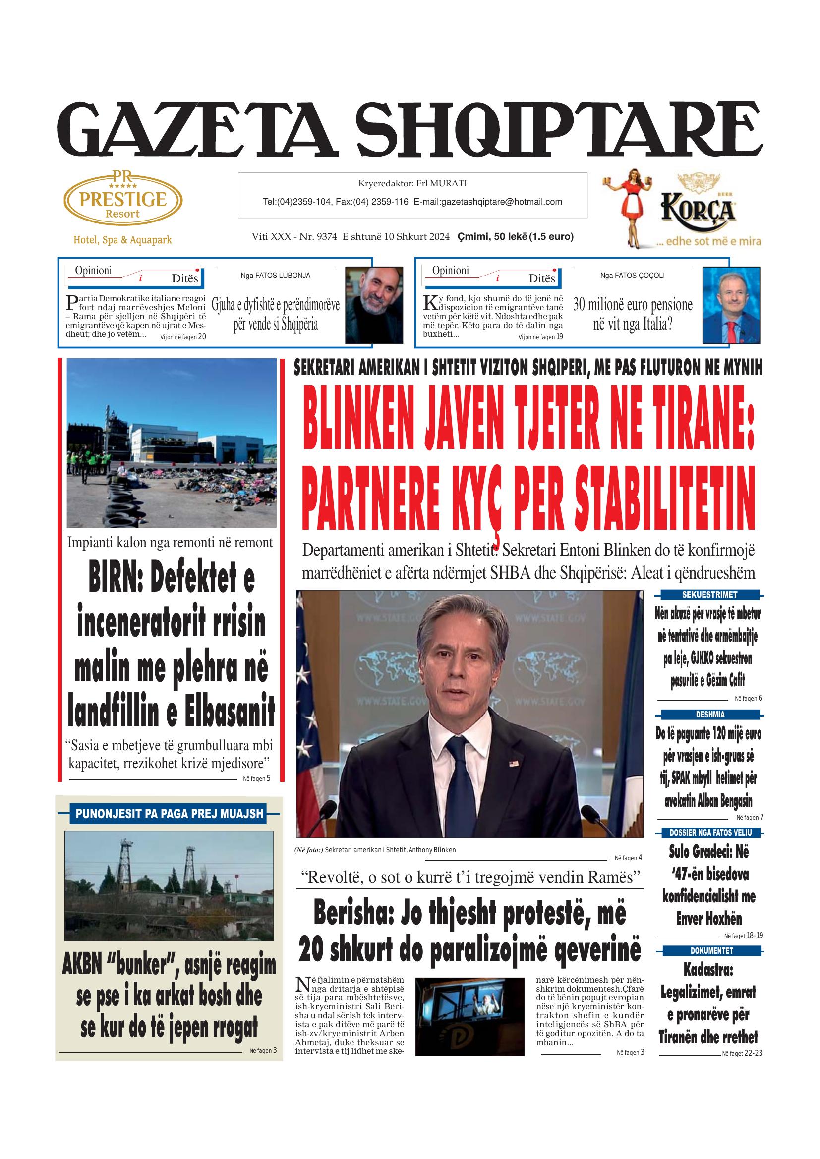 Gazeta Shqiptare 2024-02-10