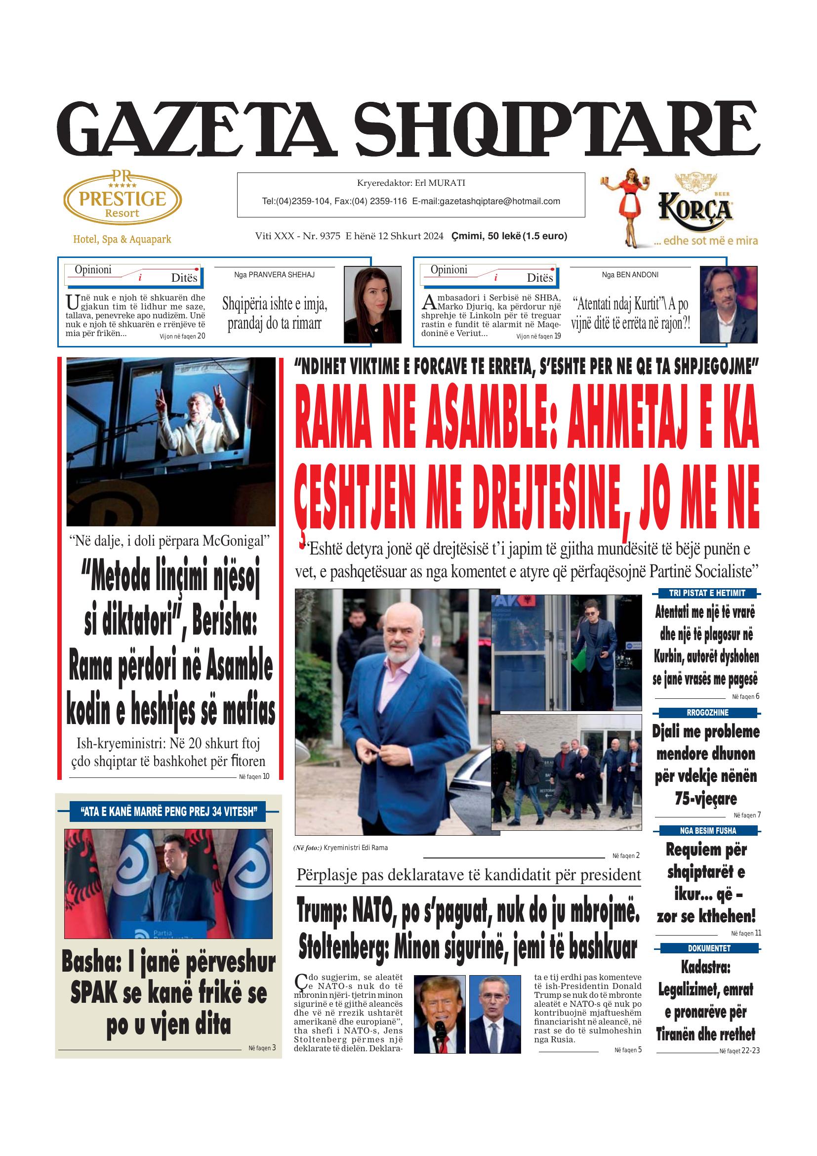 Gazeta Shqiptare 2024-02-12