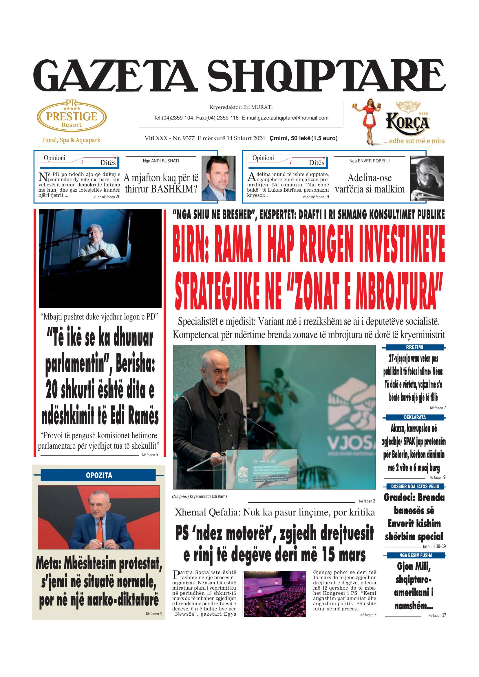 Gazeta Shqiptare 2024-02-14