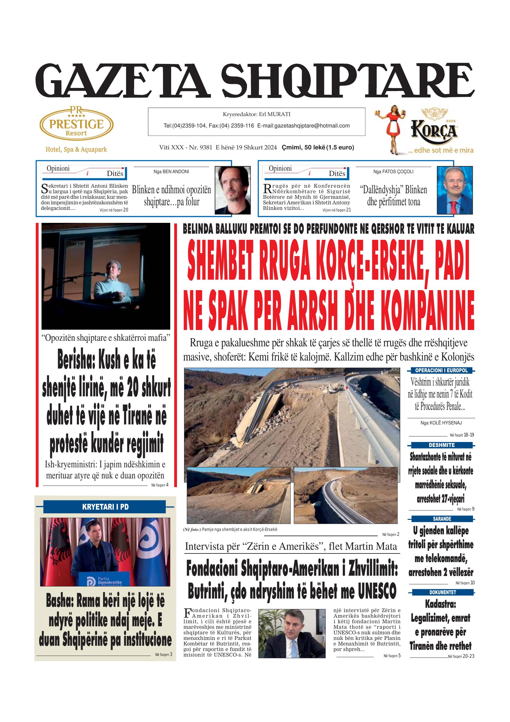 Gazeta Shqiptare 2024-02-19