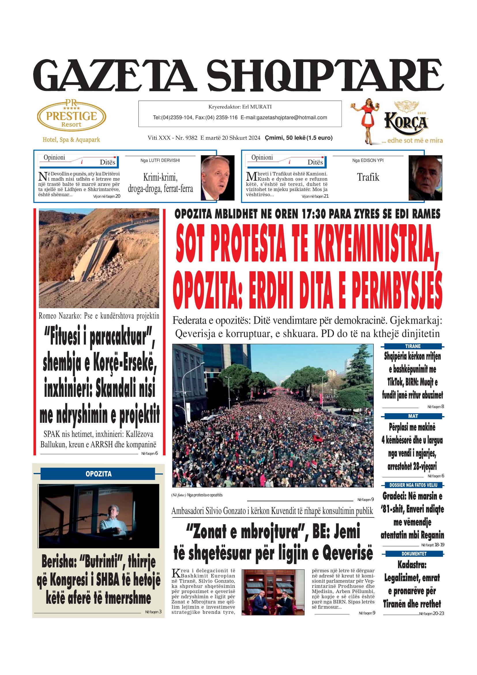 Gazeta Shqiptare 2024-02-20