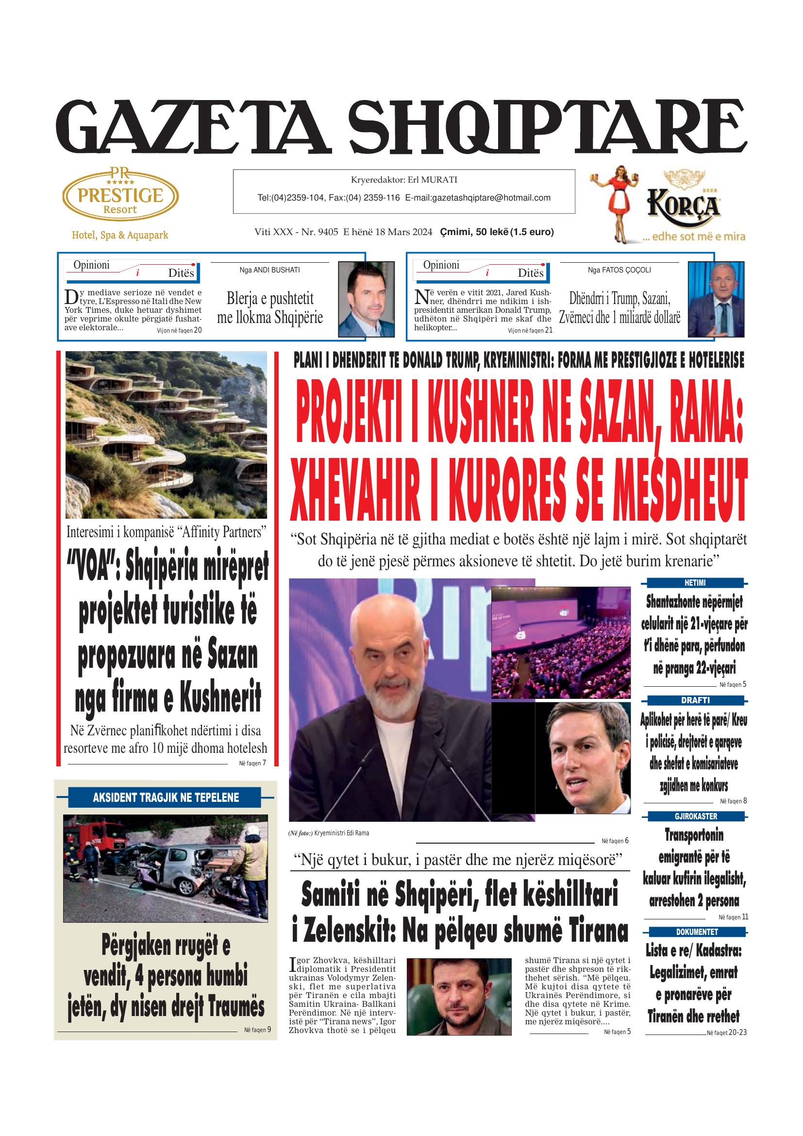 Gazeta Shqiptare 2024-03-18
