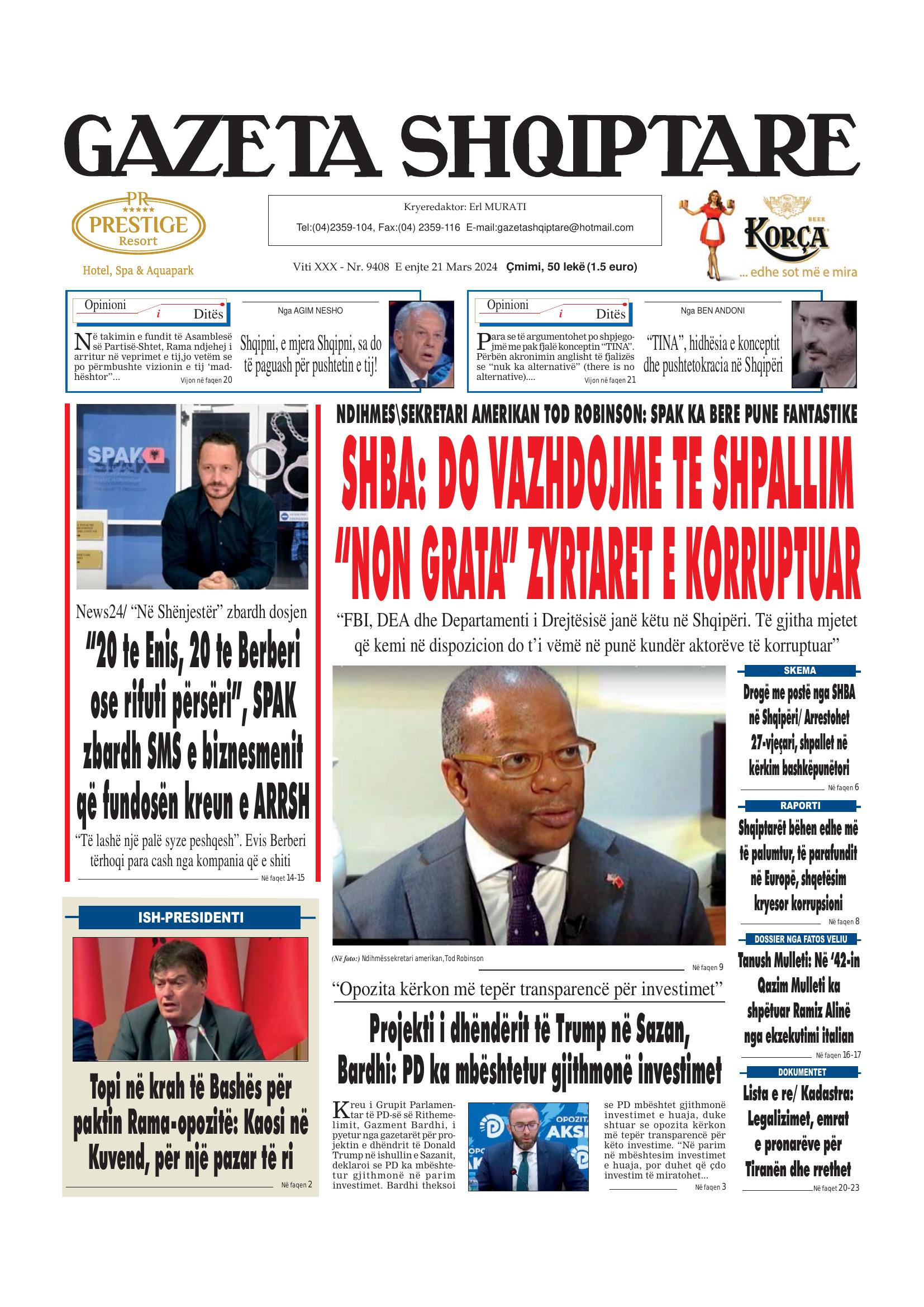 Gazeta Shqiptare 2024-03-21