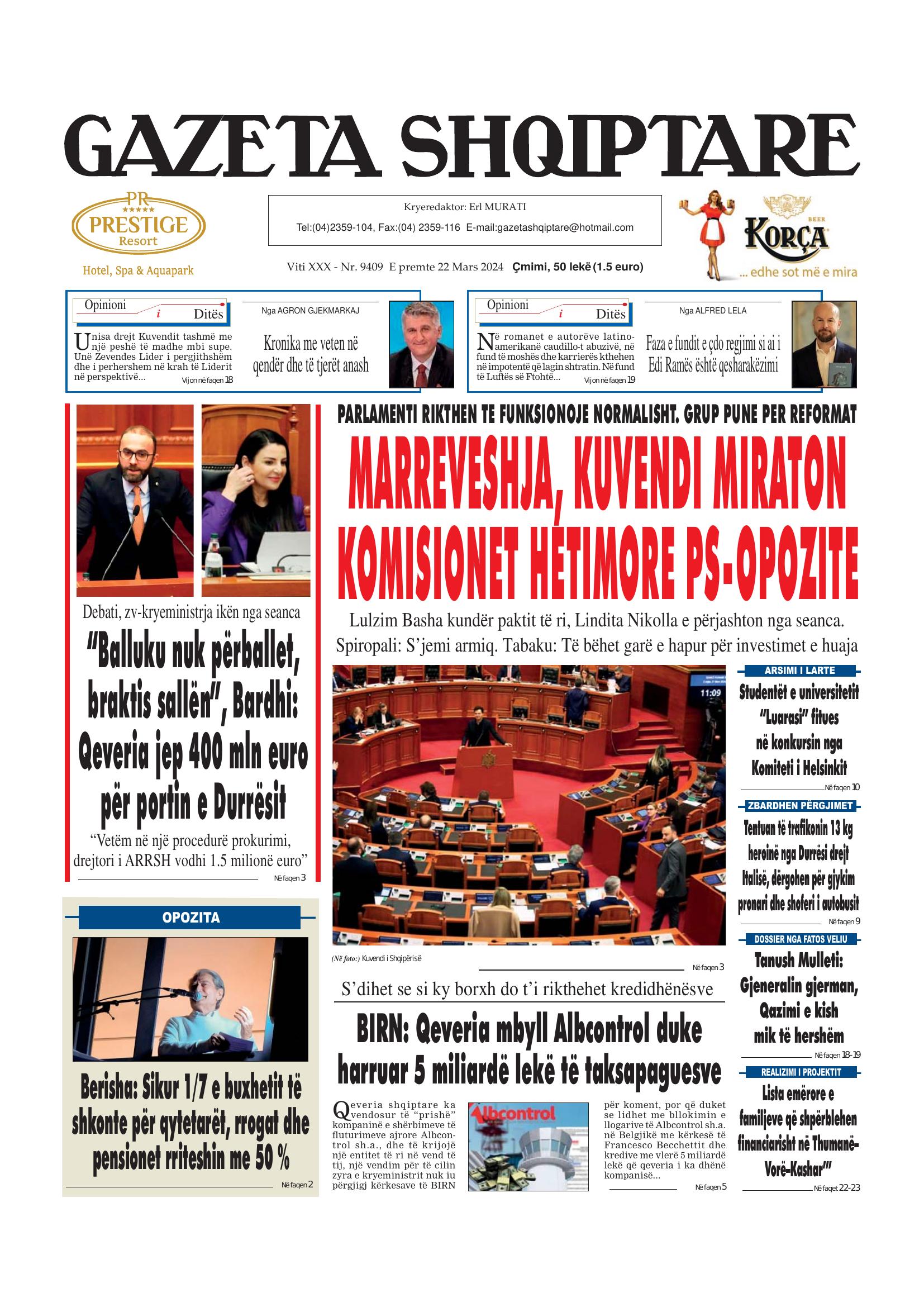 Gazeta Shqiptare 2024-03-22