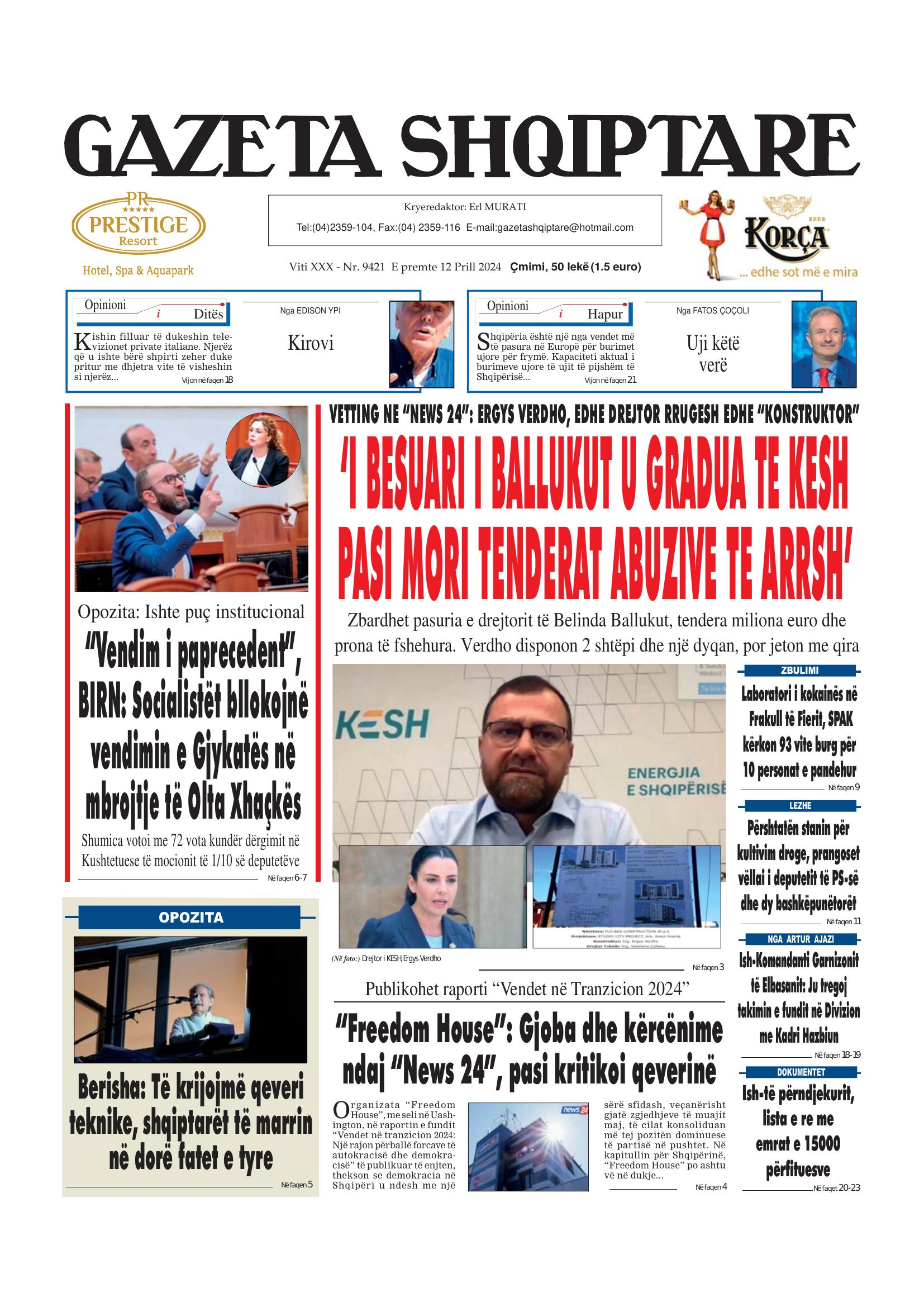 Gazeta Shqiptare 2024-04-12