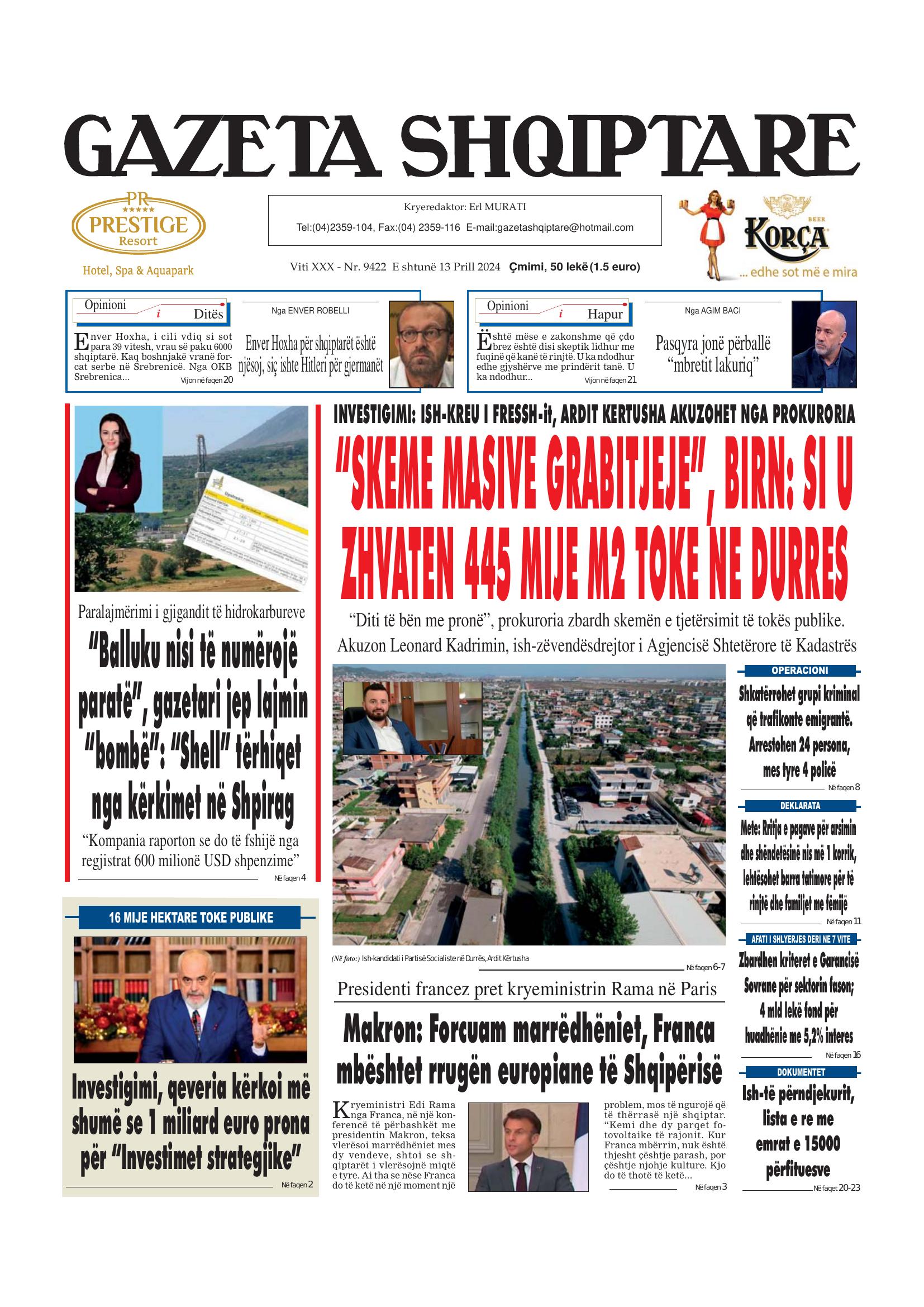 Gazeta Shqiptare 2024-04-13