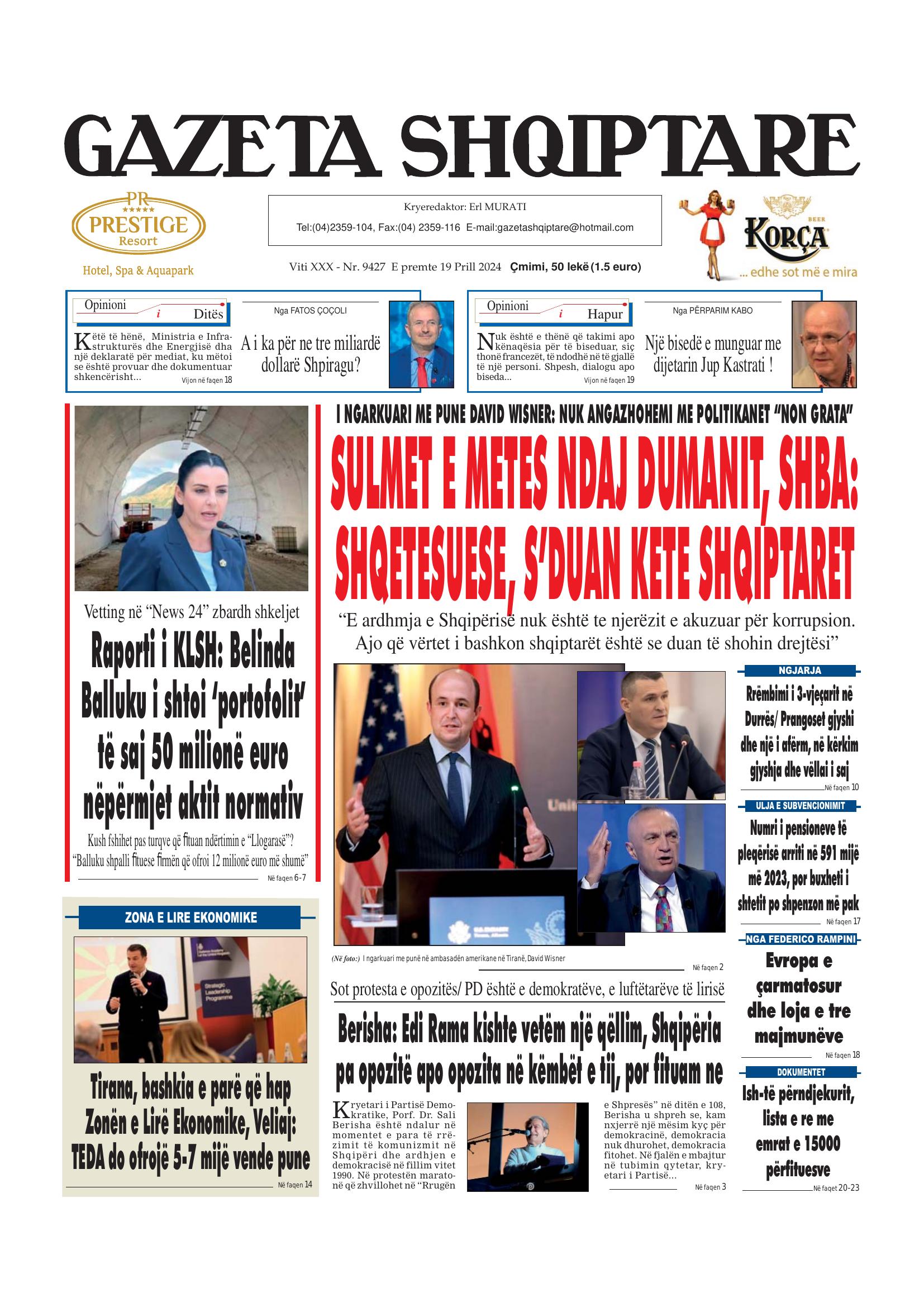 Gazeta Shqiptare 2024-04-19