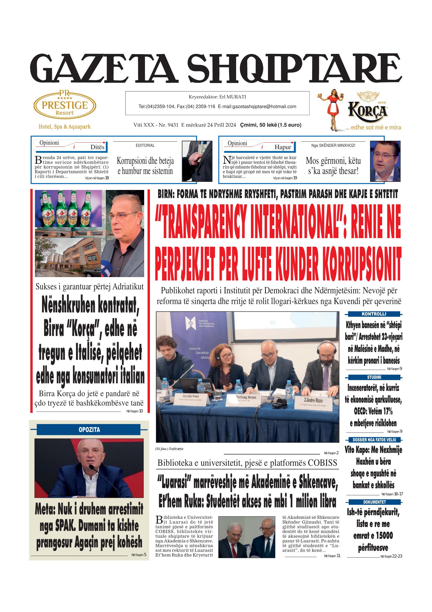 Gazeta Shqiptare 2024-04-24