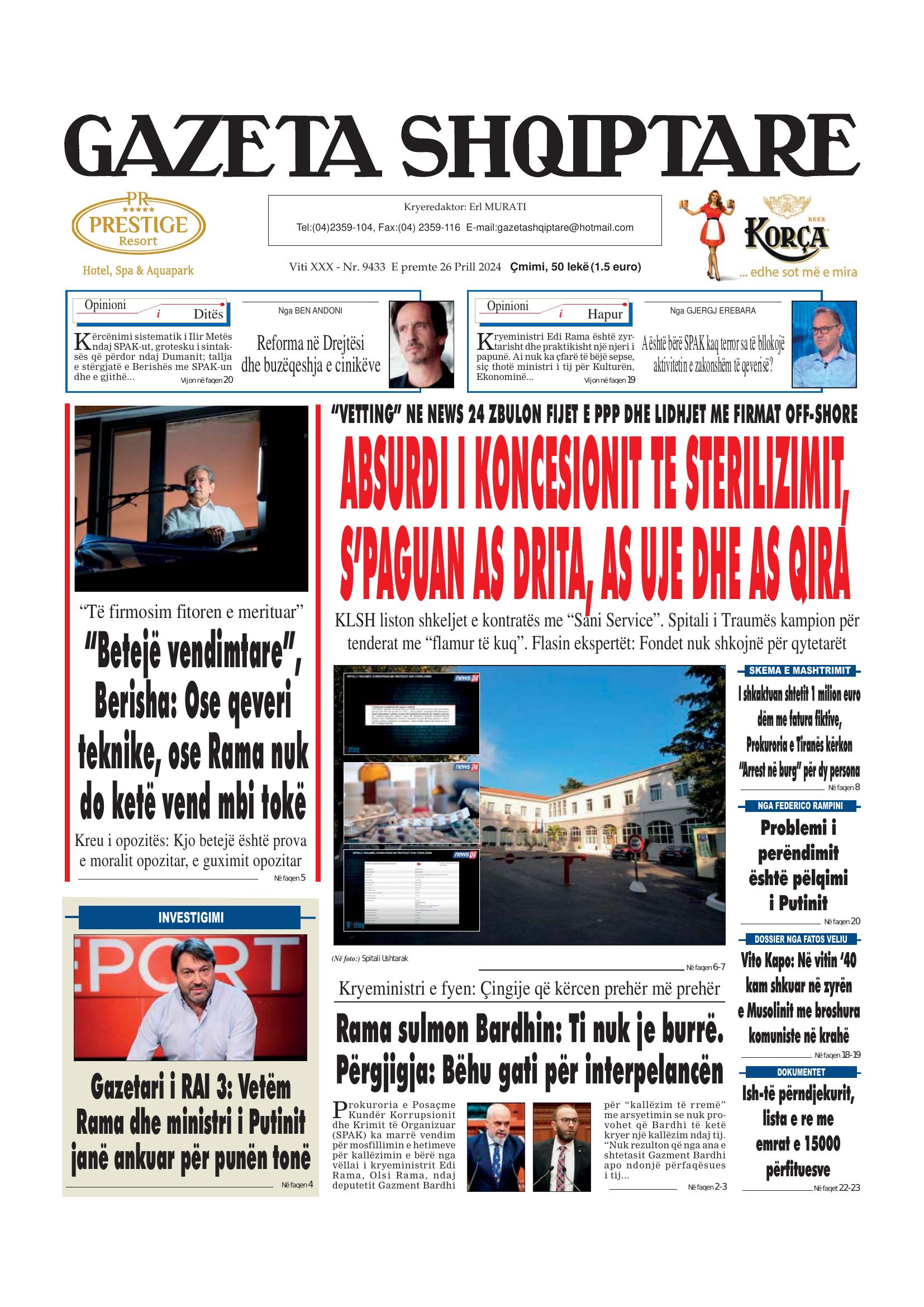 Gazeta Shqiptare 2024-04-26