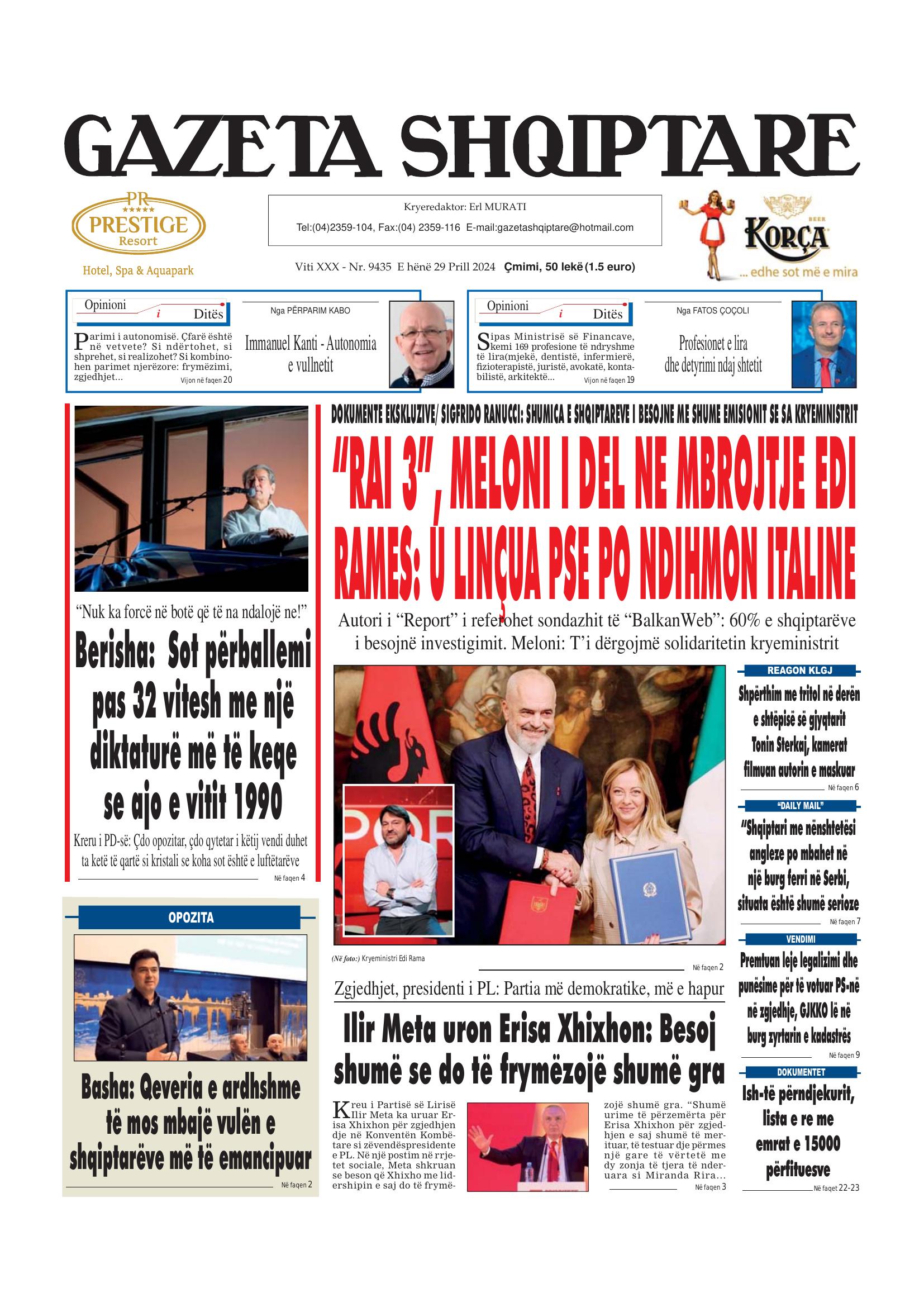 Gazeta Shqiptare 2024-04-29
