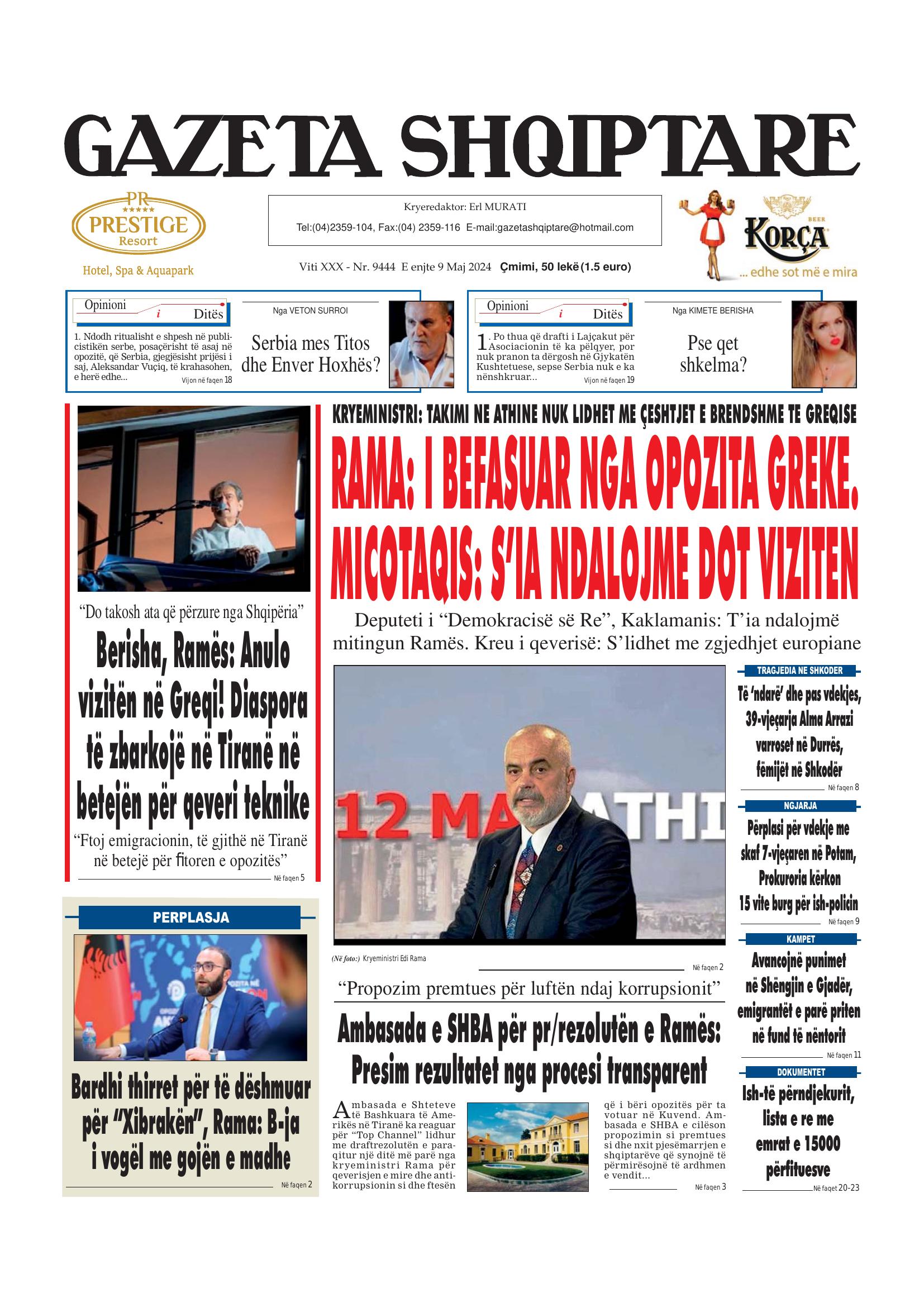 Gazeta Shqiptare 2024-05-09