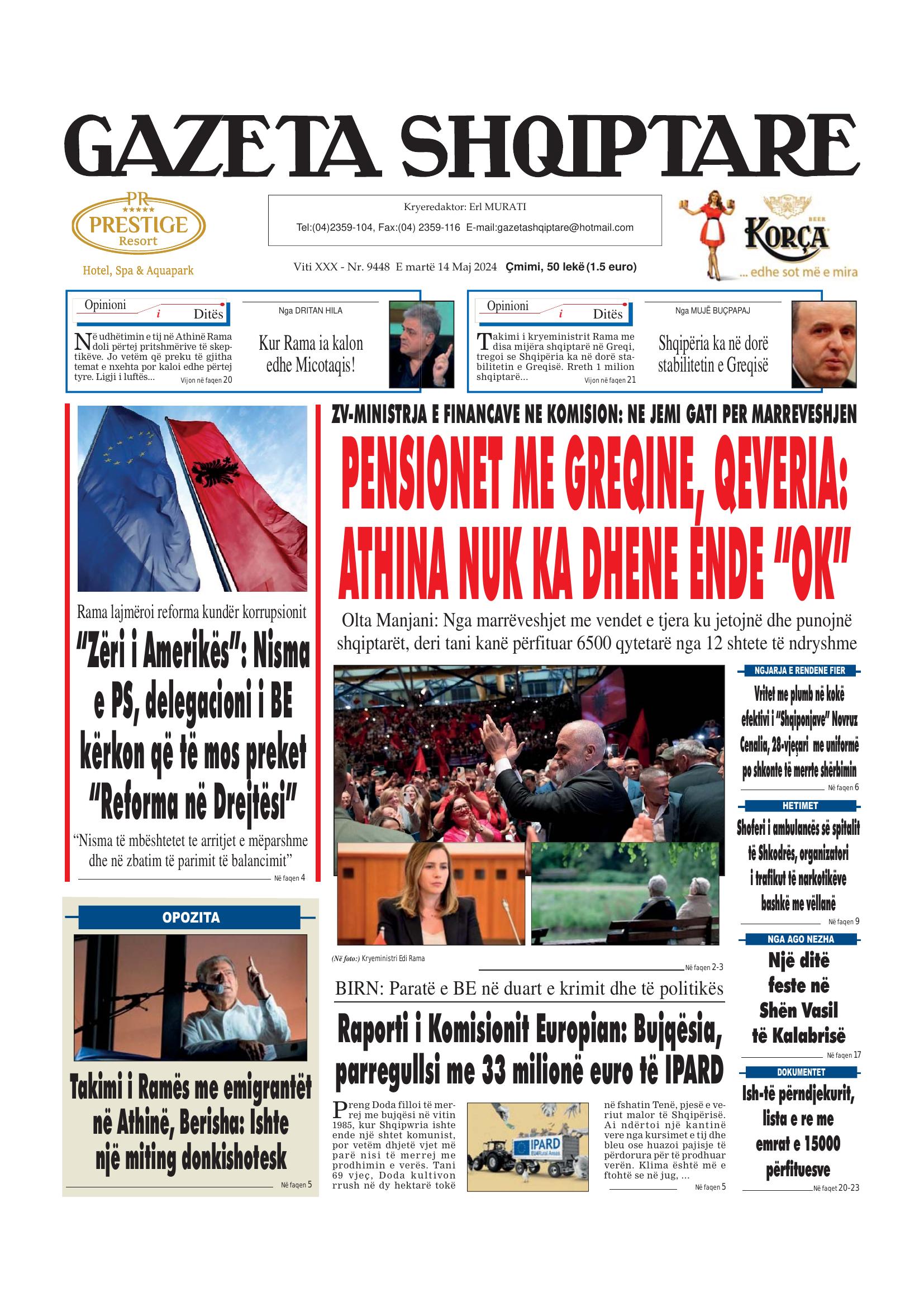 Gazeta Shqiptare 2024-05-14