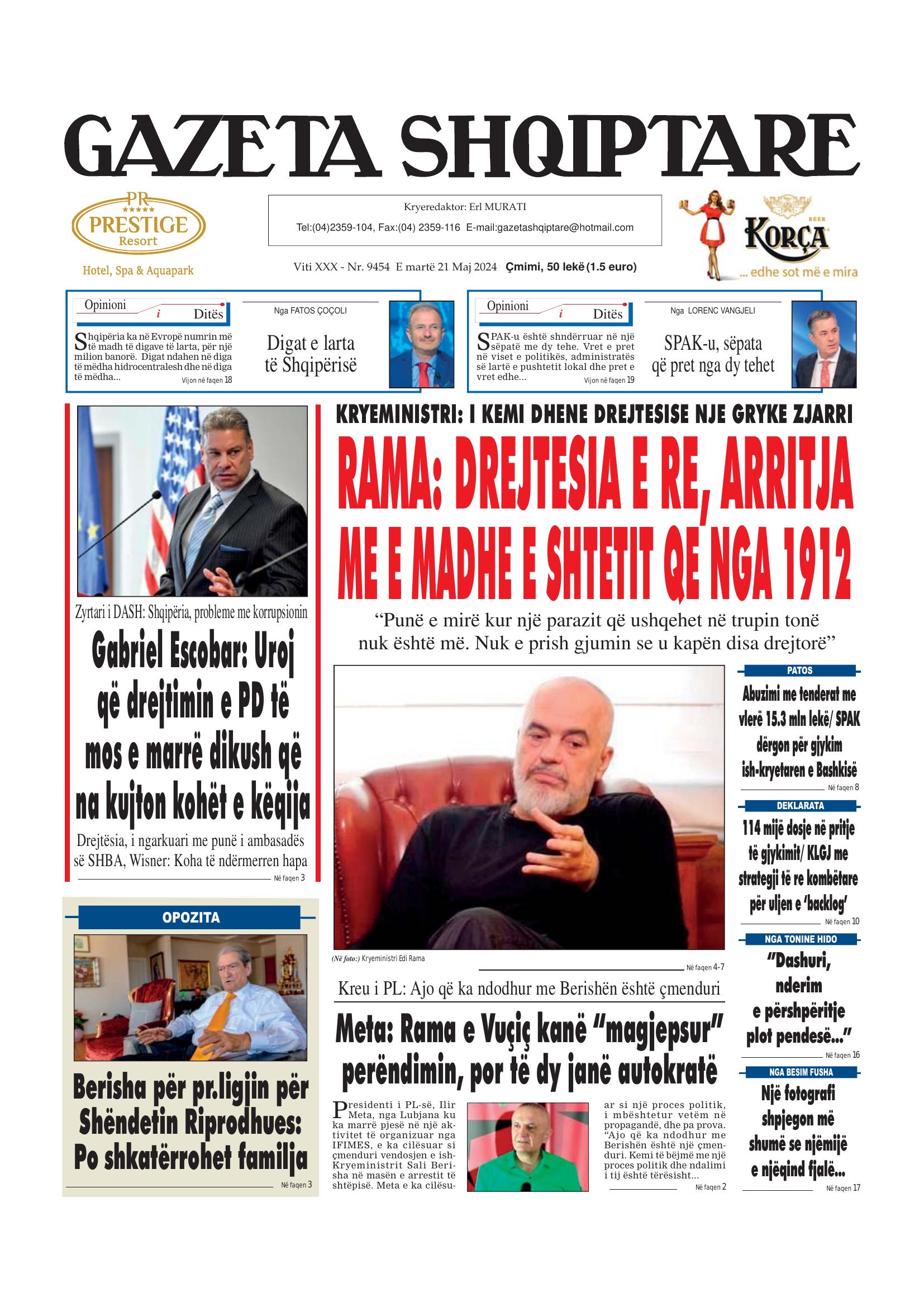 Gazeta Shqiptare 2024-05-21