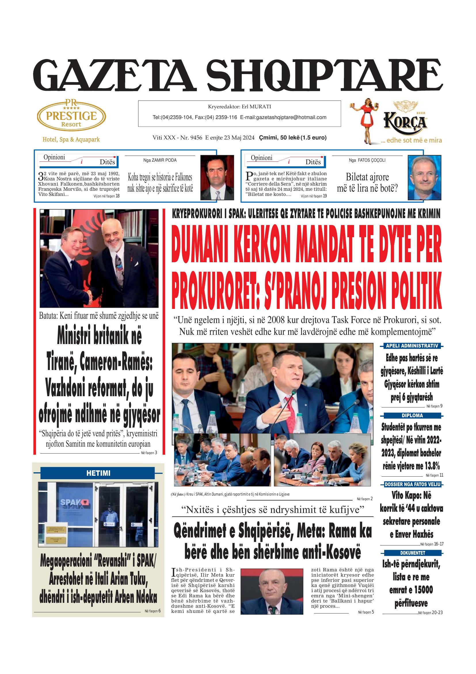 Gazeta Shqiptare 2024-05-23