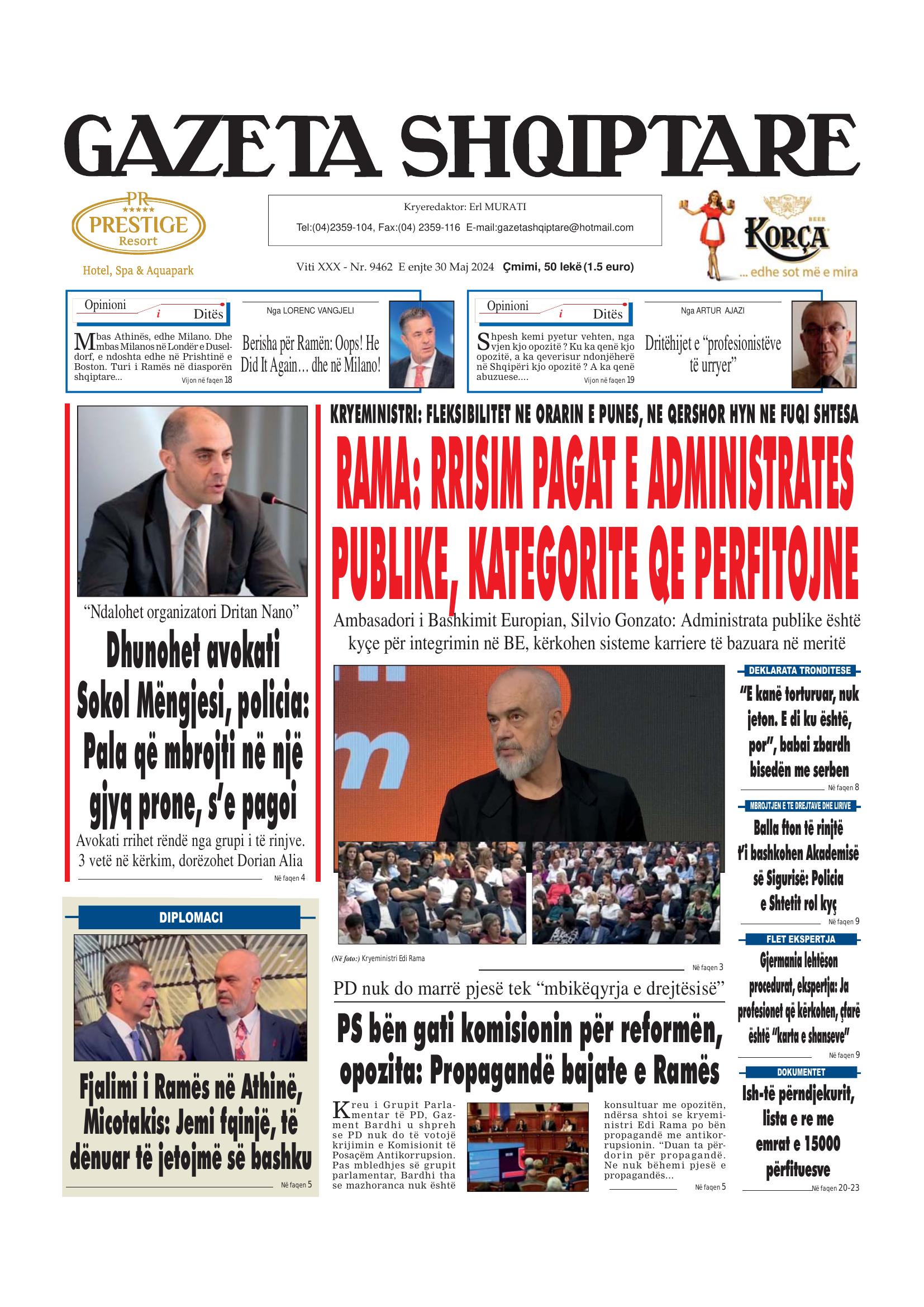 Gazeta Shqiptare 2024-05-30