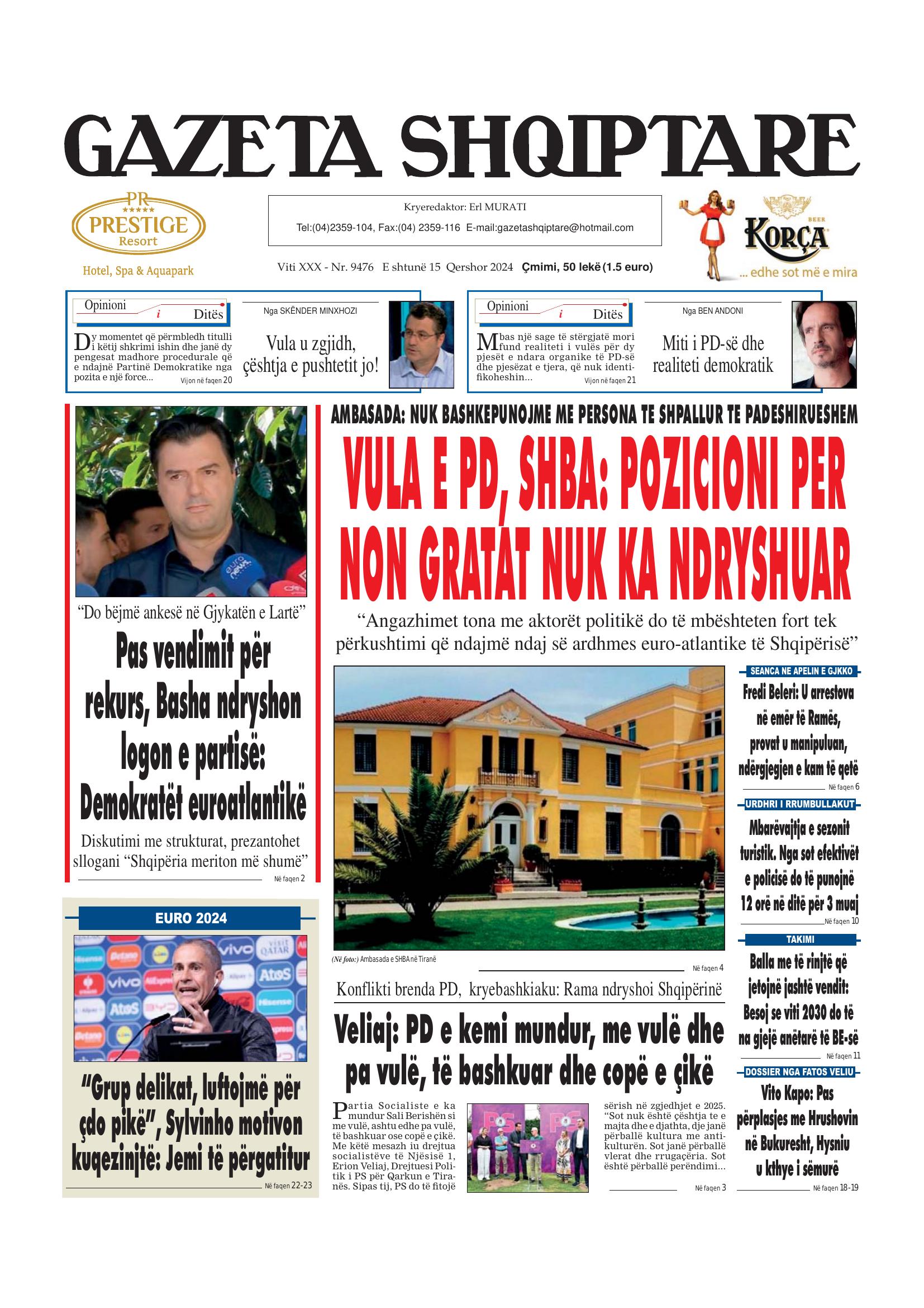Gazeta Shqiptare 2024-06-15