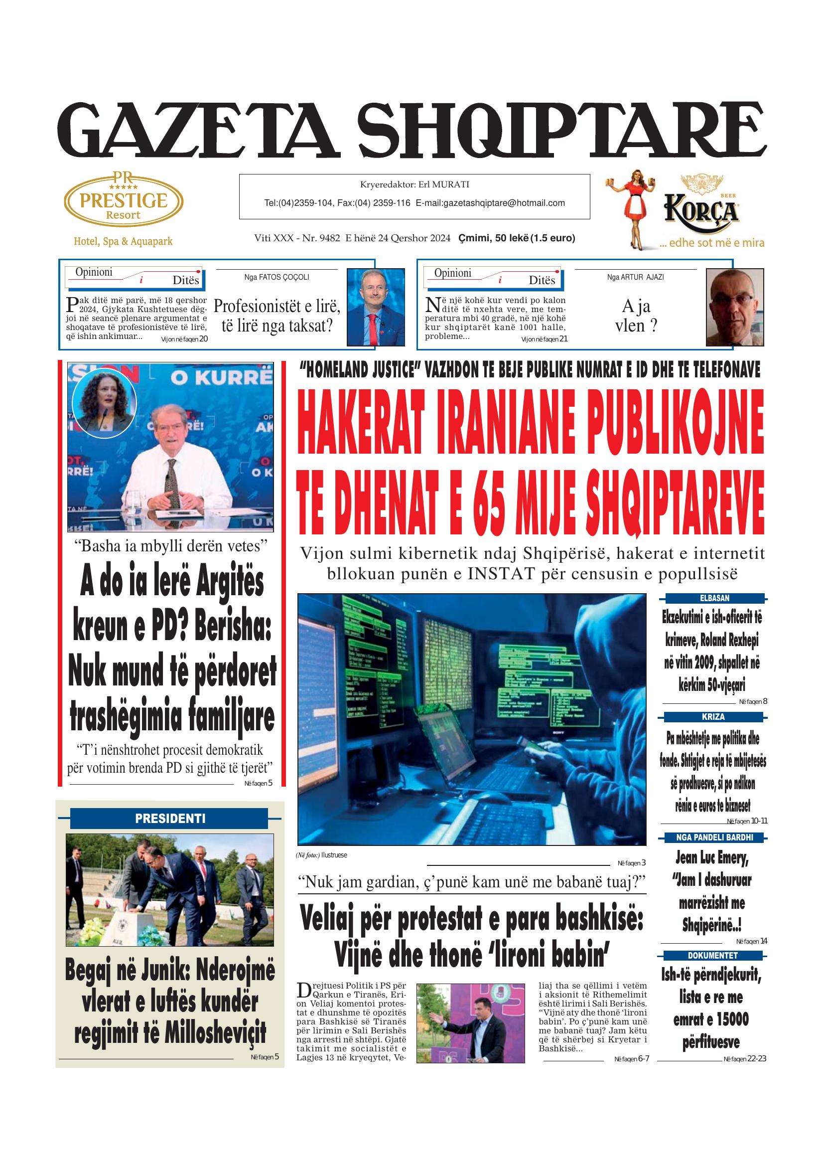 Gazeta Shqiptare 2024-06-24
