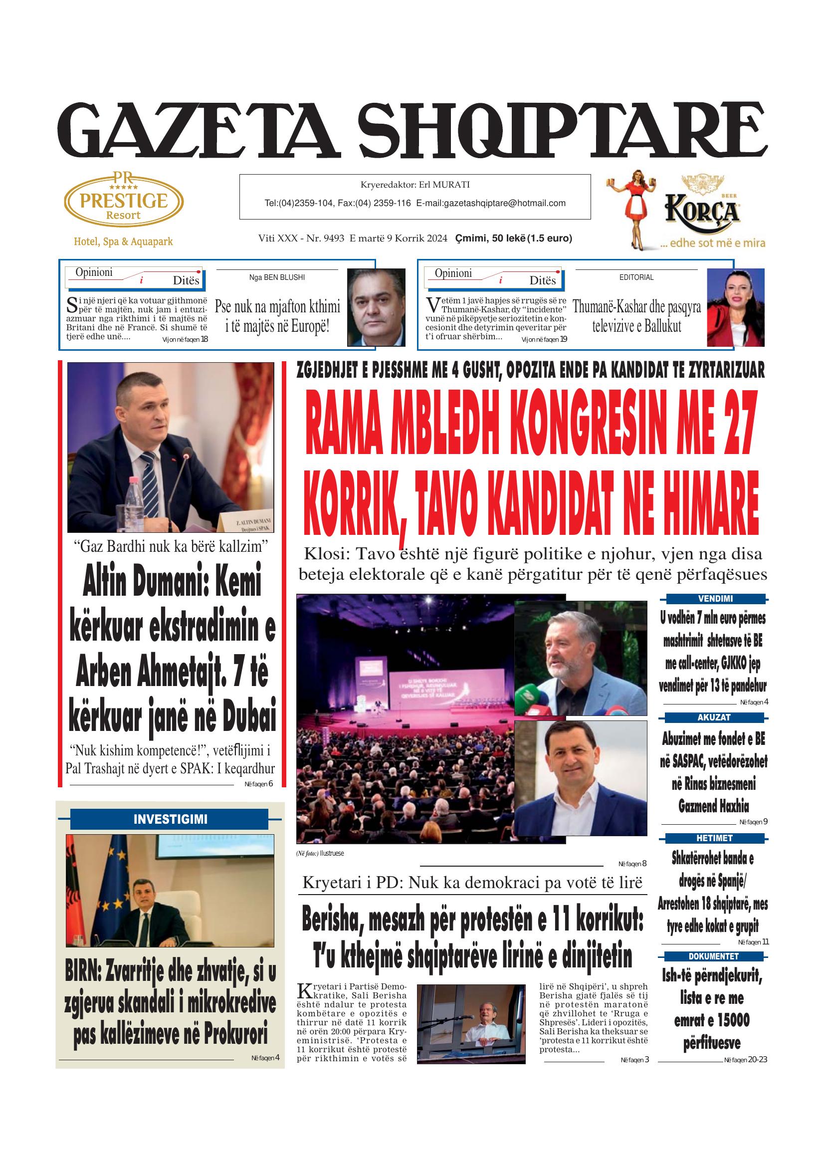 Gazeta Shqiptare 2024-07-09