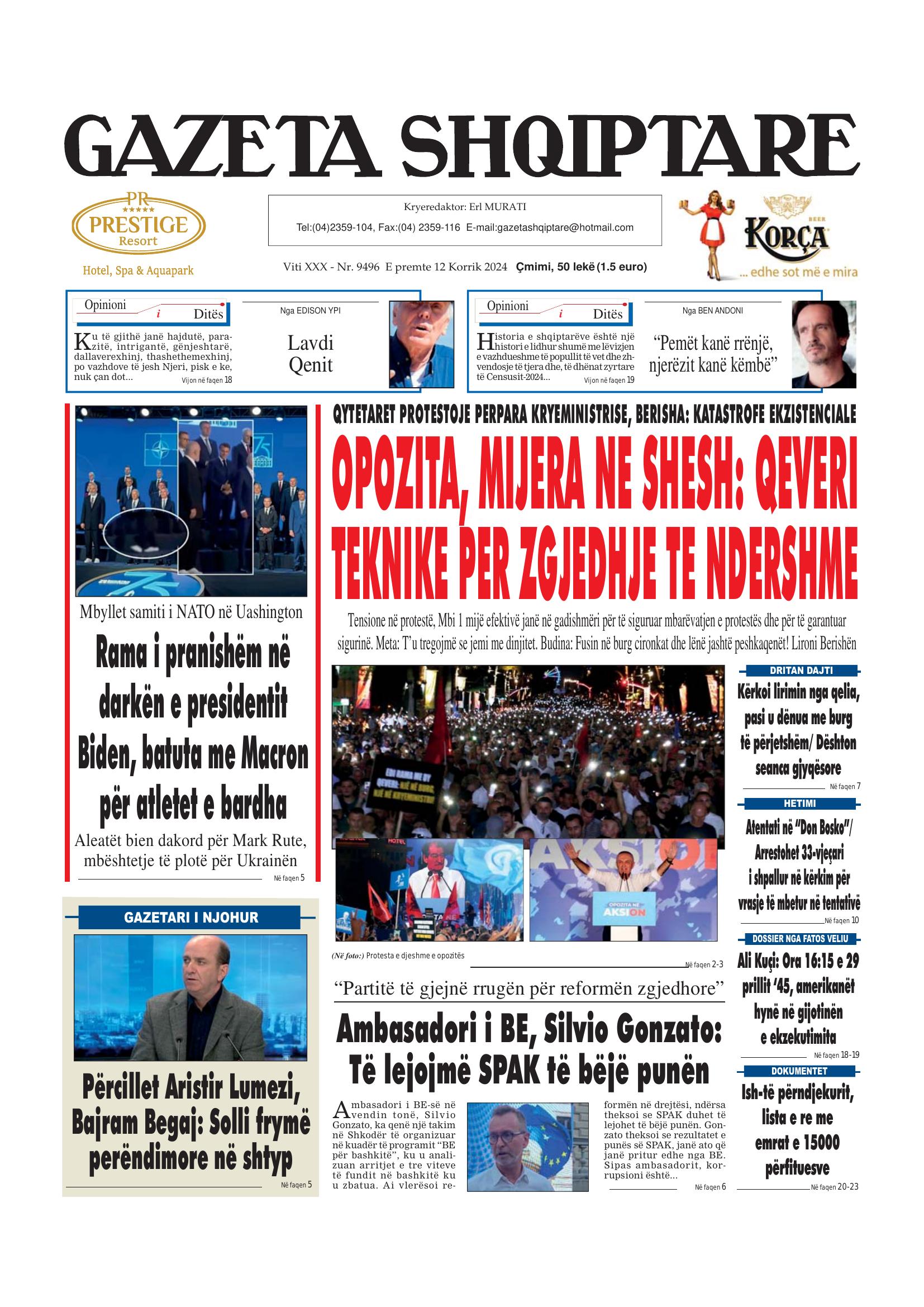 Gazeta Shqiptare 2024-07-12