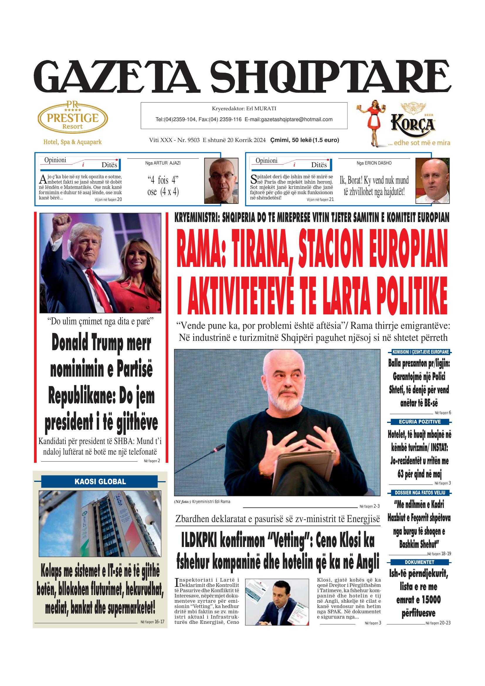 Gazeta Shqiptare 2024-07-20