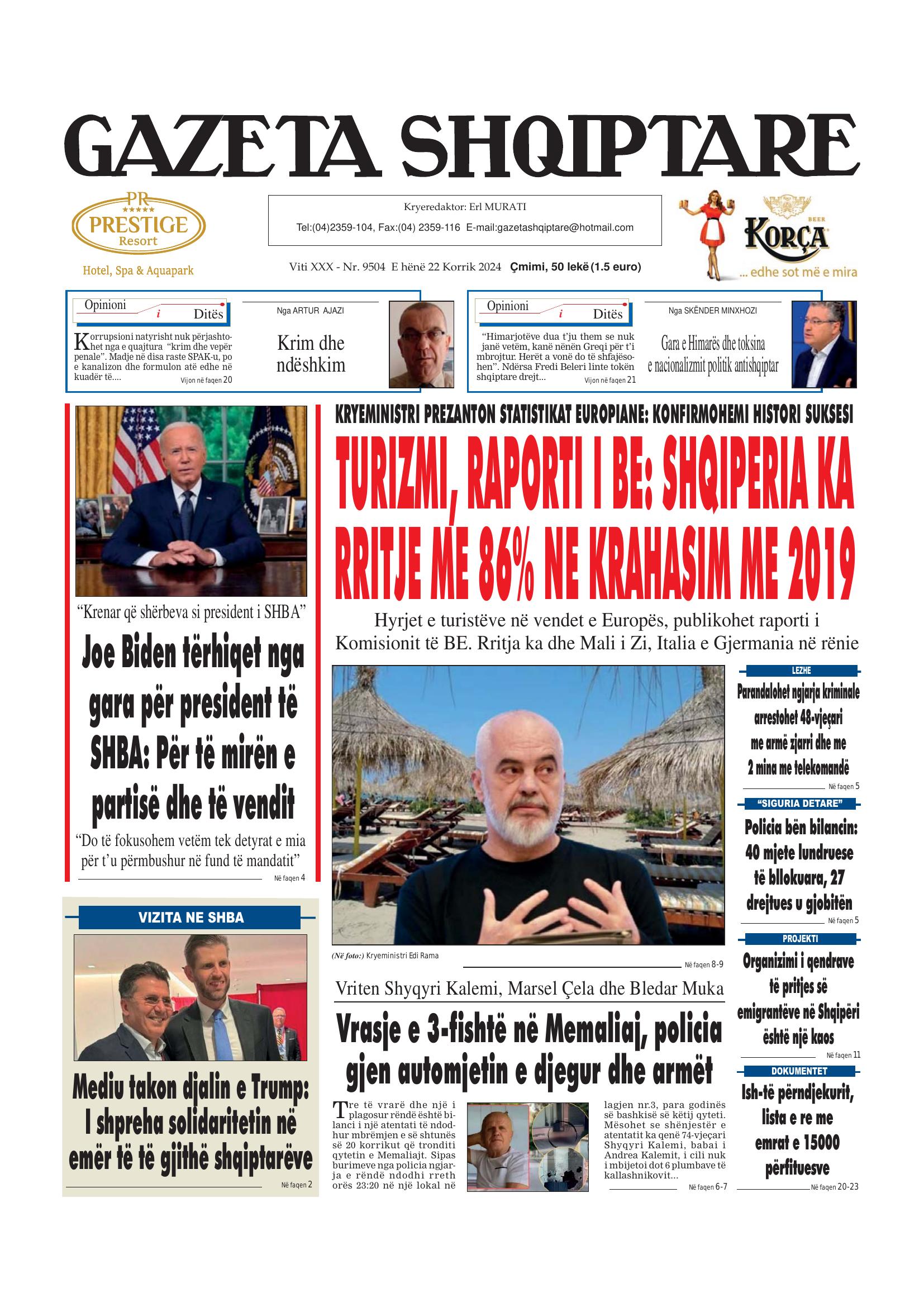 Gazeta Shqiptare 2024-07-22