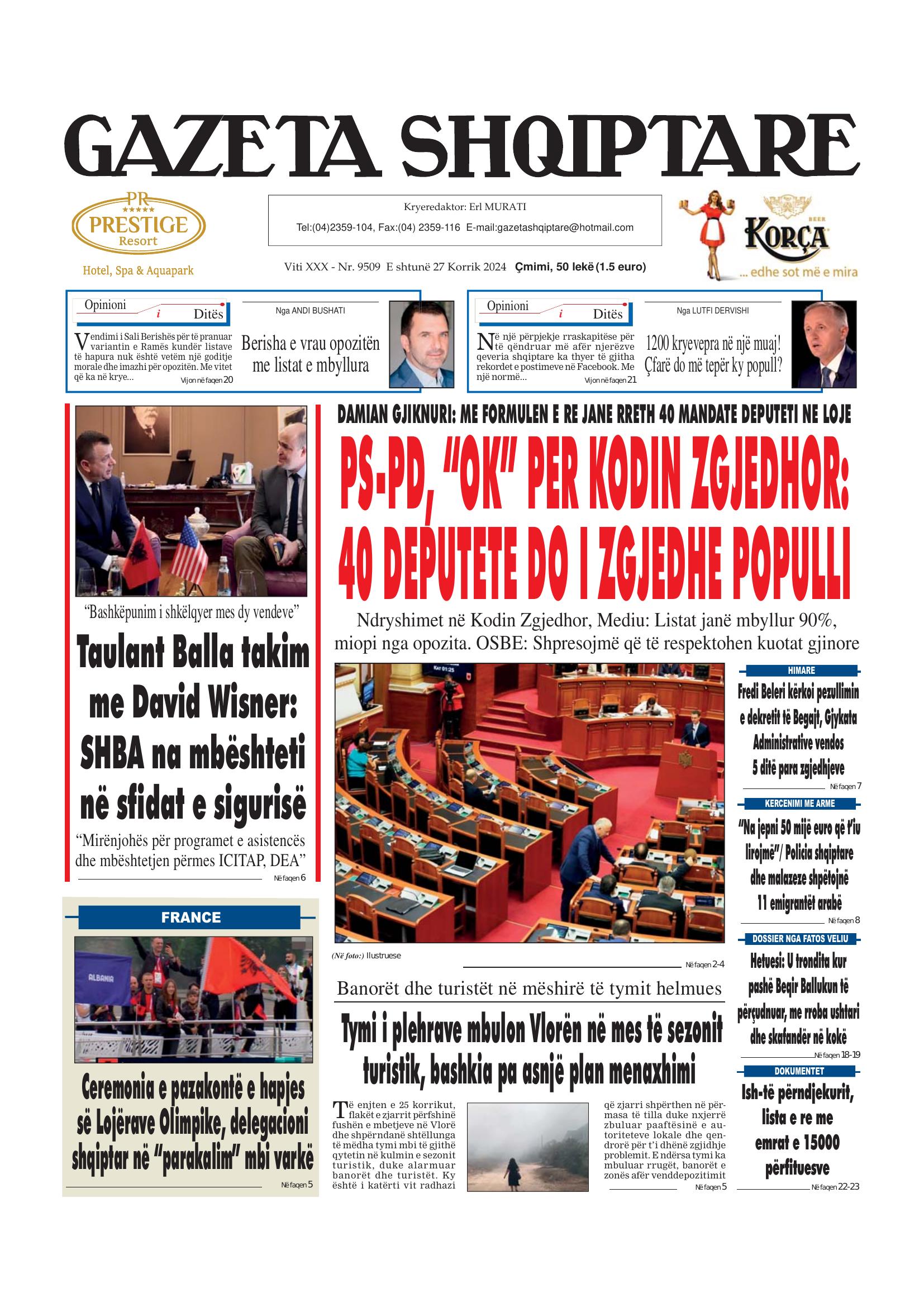 Gazeta Shqiptare 2024-07-27
