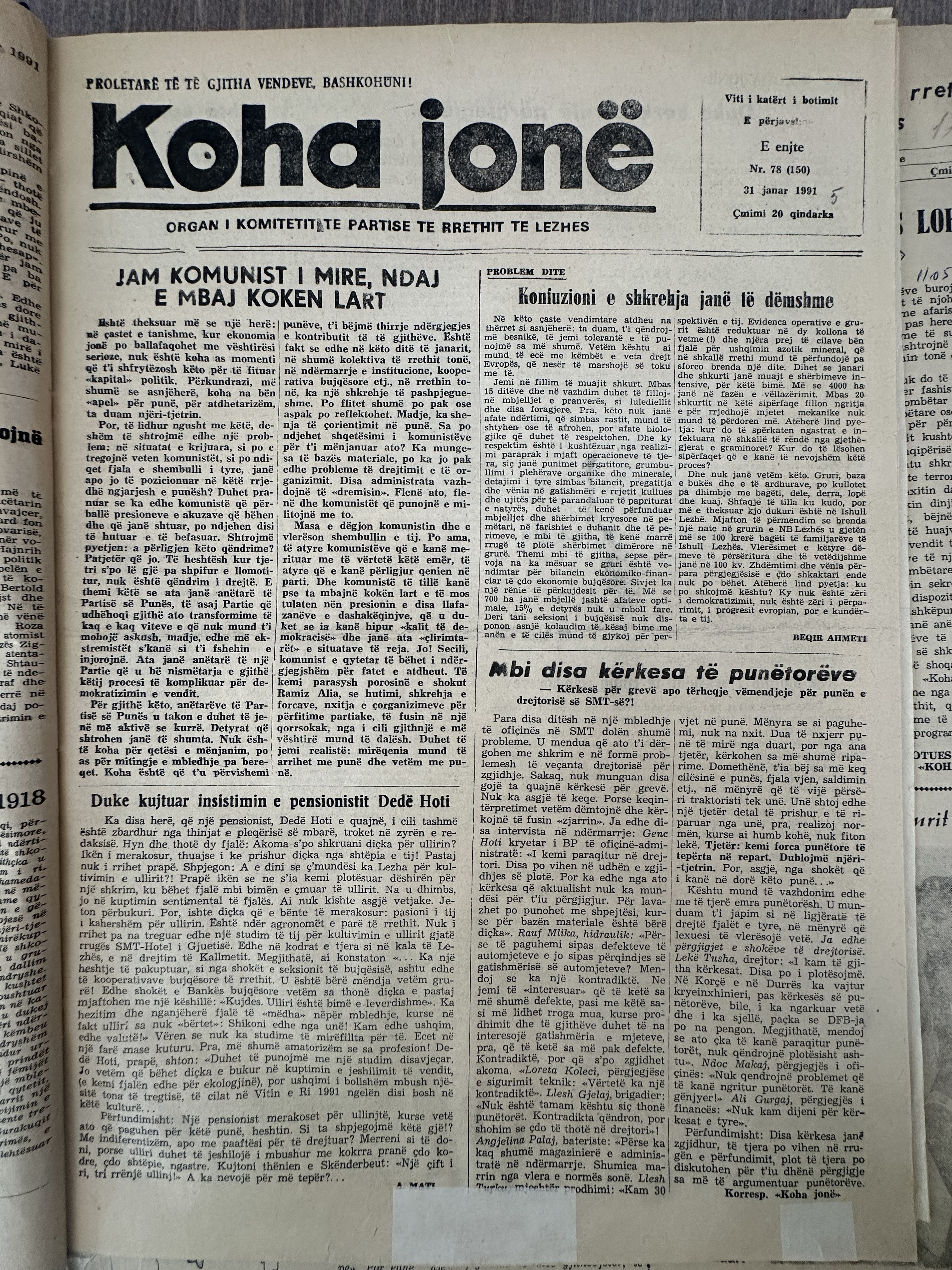 Koha Jonë 1991-01-31