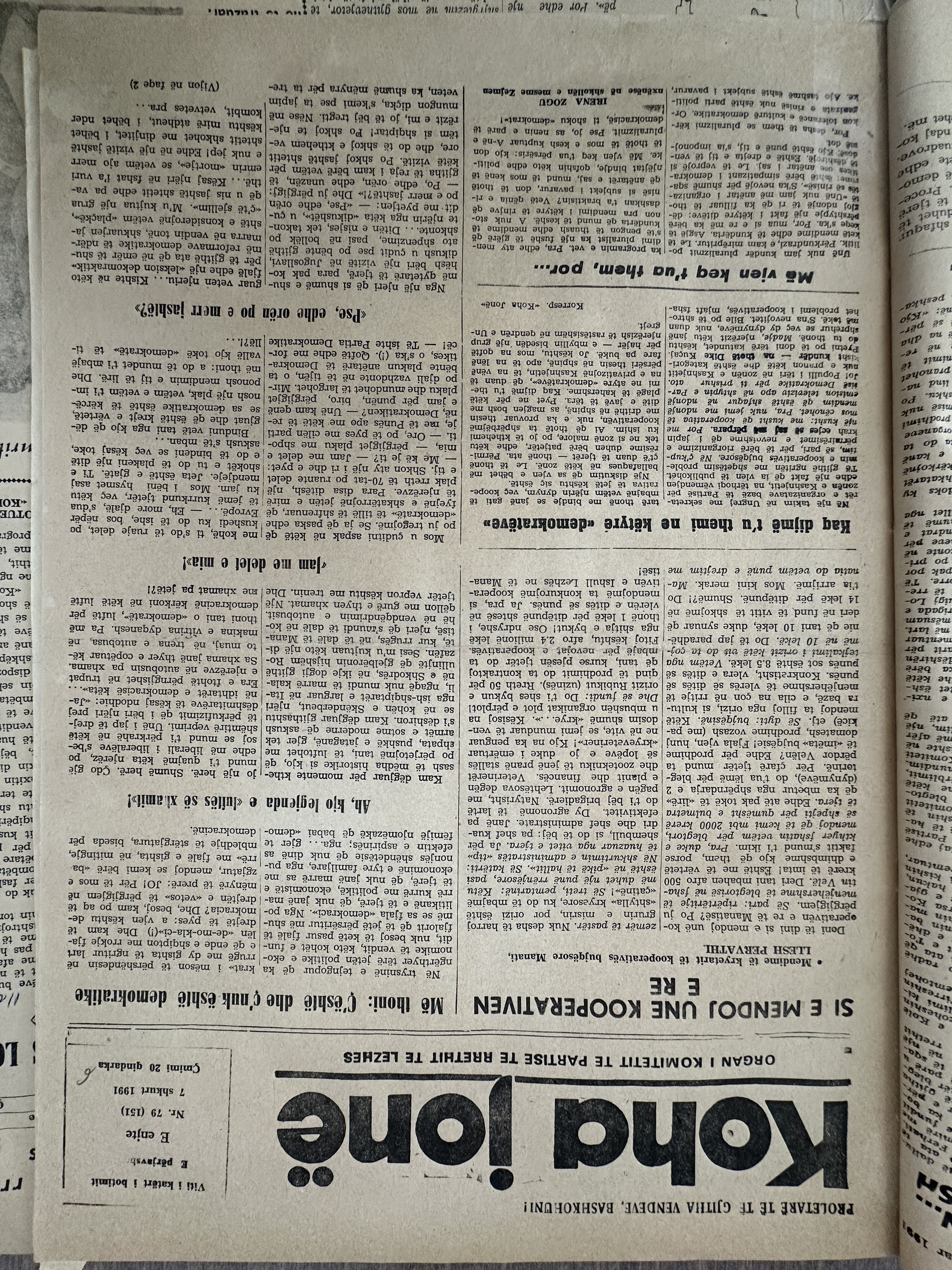 Koha Jonë 1991-02-07
